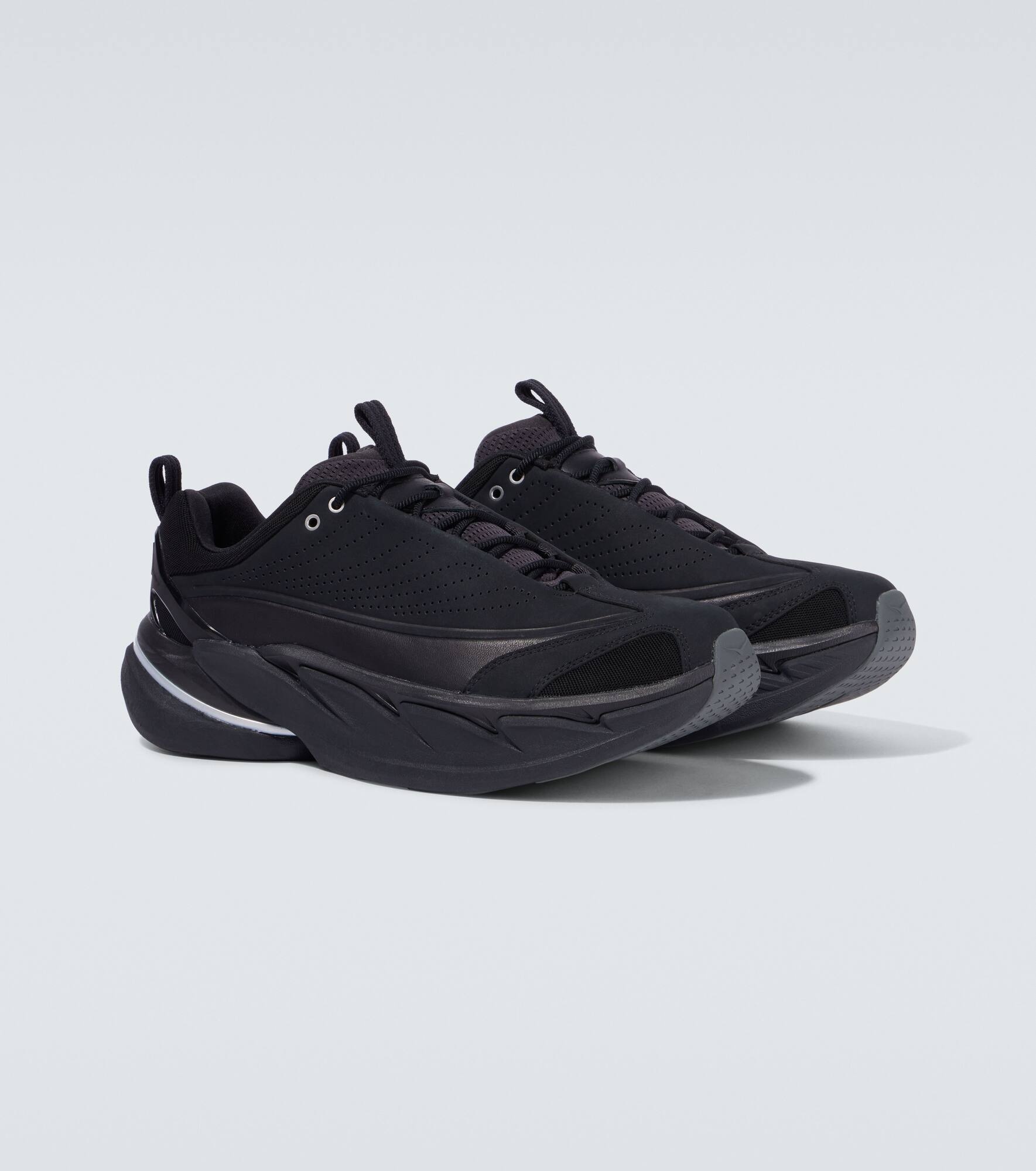 Elevon X leather-trimmed sneakers - 5