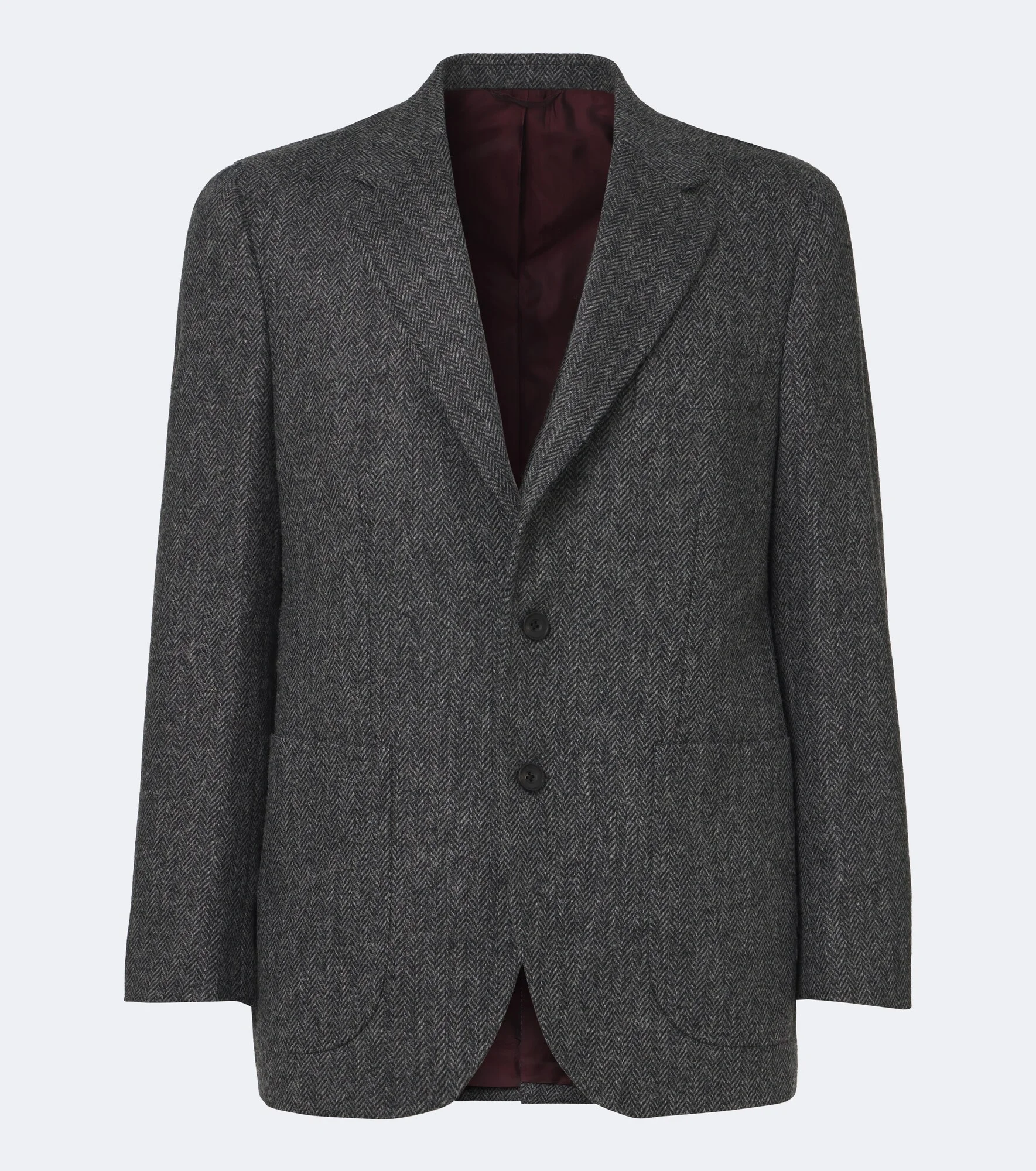 Herringbone virgin wool blazer - 1