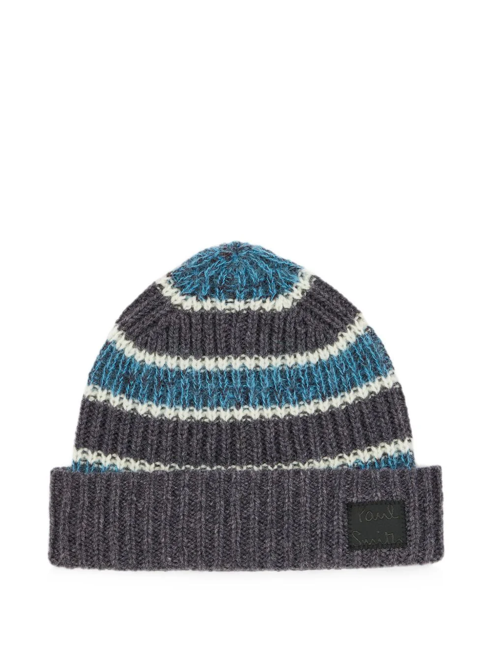 striped-pattern beanie hat - 1