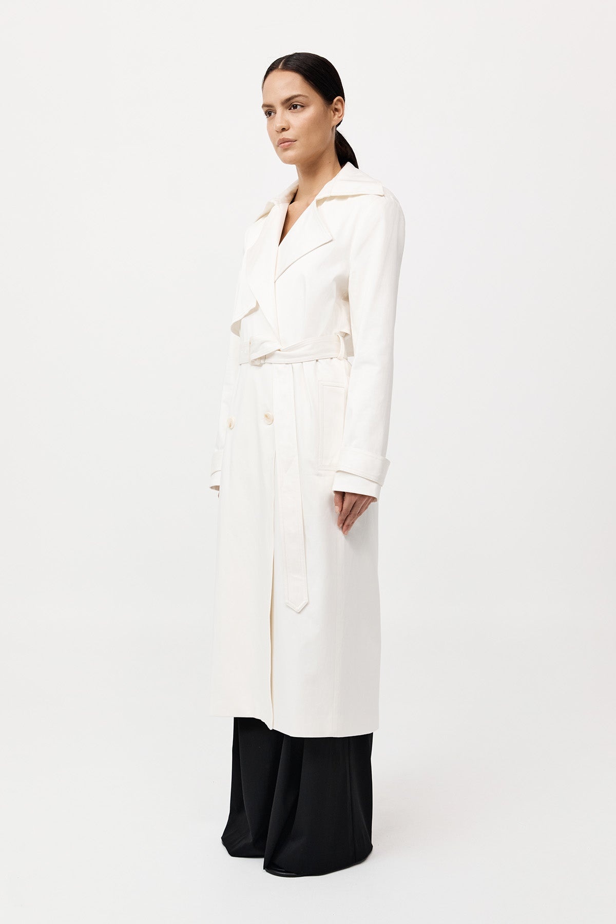 Classic Trench Coat - Off White - 4