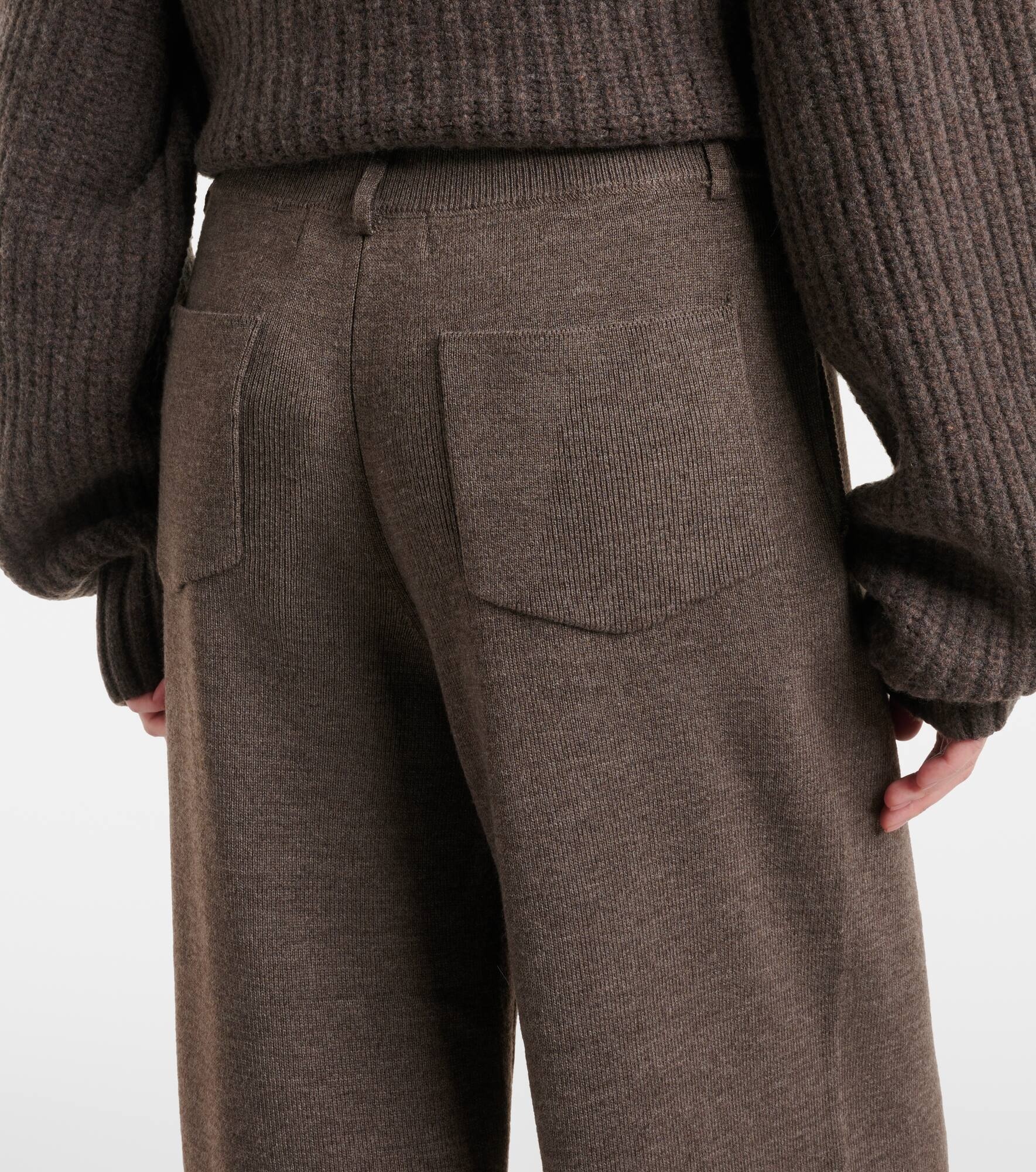 Wool-blend straight pants - 6