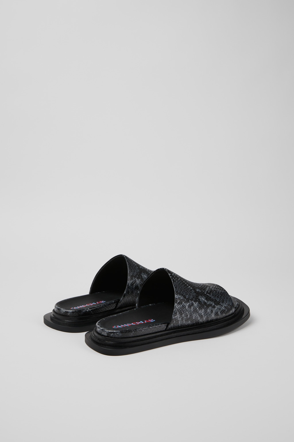 Gray-Black Leather Sandals - 3