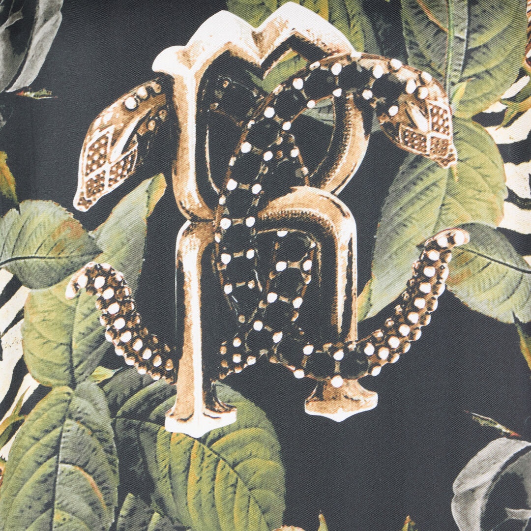 T-Shirt With Mirror Snake Monogram And Jungle Print - 5
