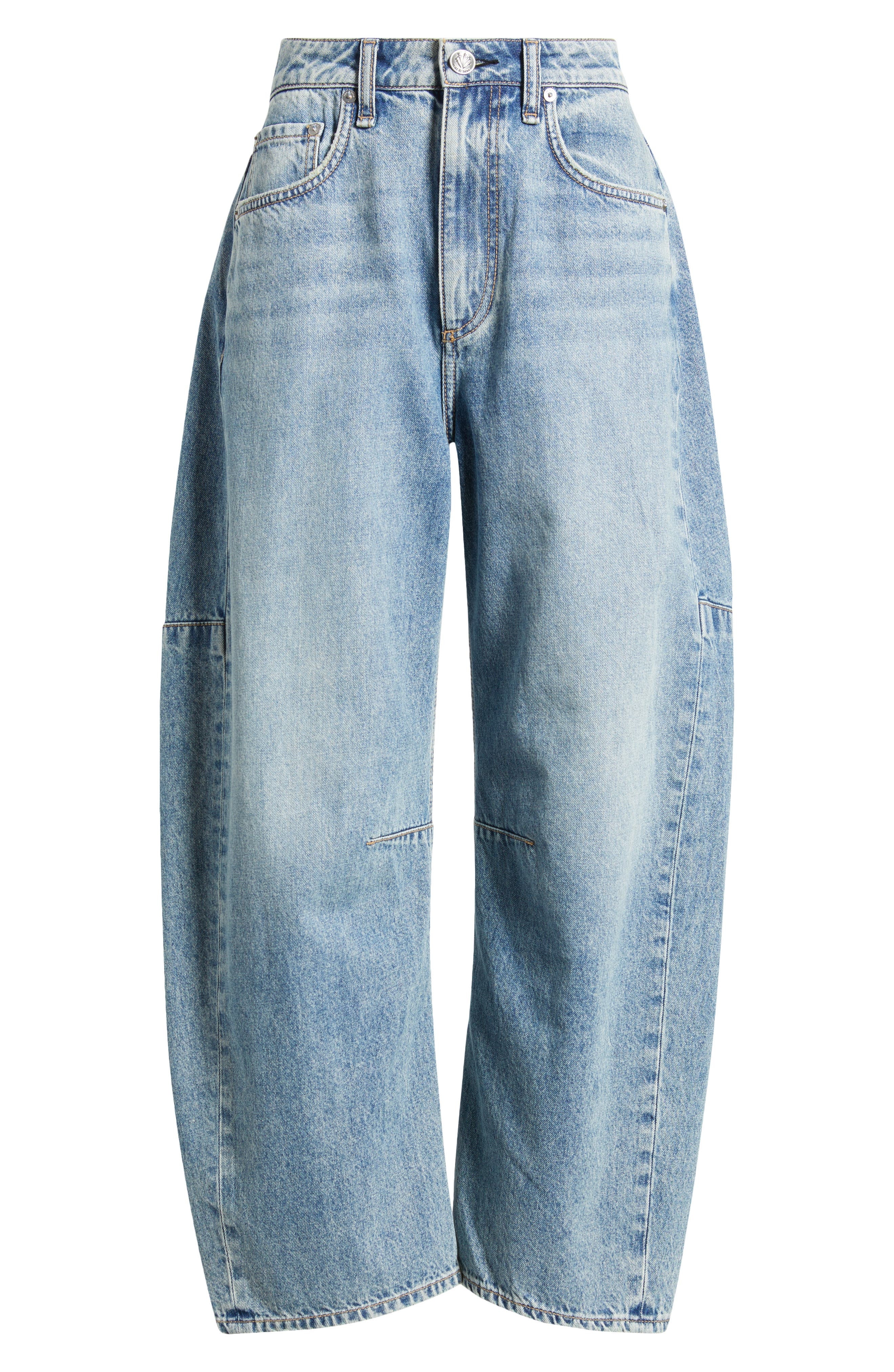 rag & bone Charlie Super High Waist Crop Barrel Jeans in Arlo at Nordstrom - 5
