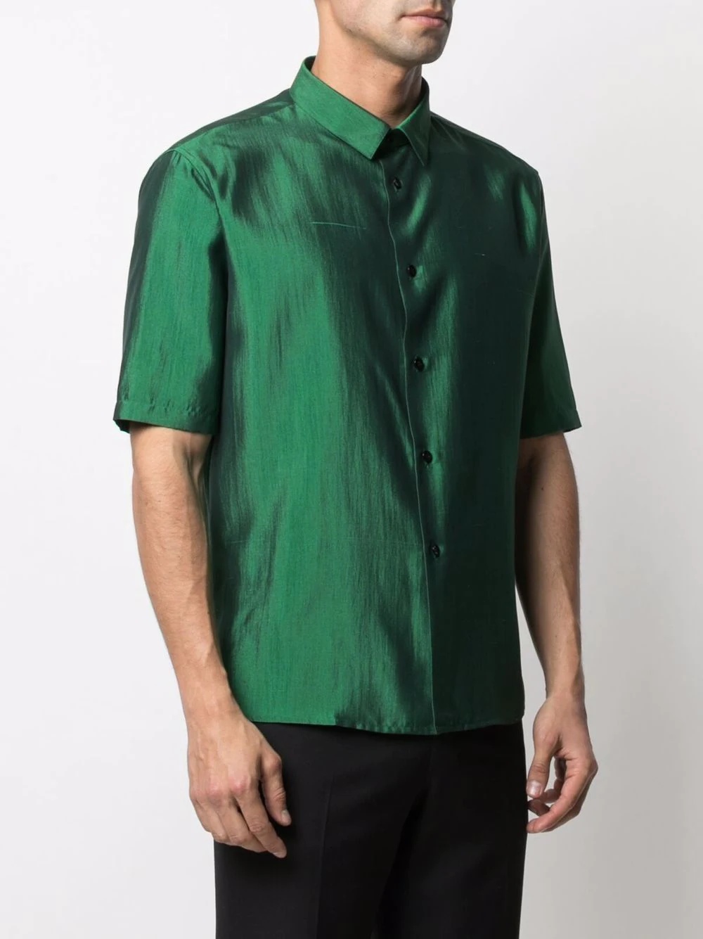 iridescent silk shirt - 3