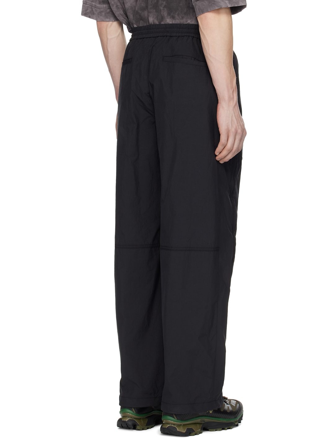 Juun. J Black Nylon Zip Trousers - 3