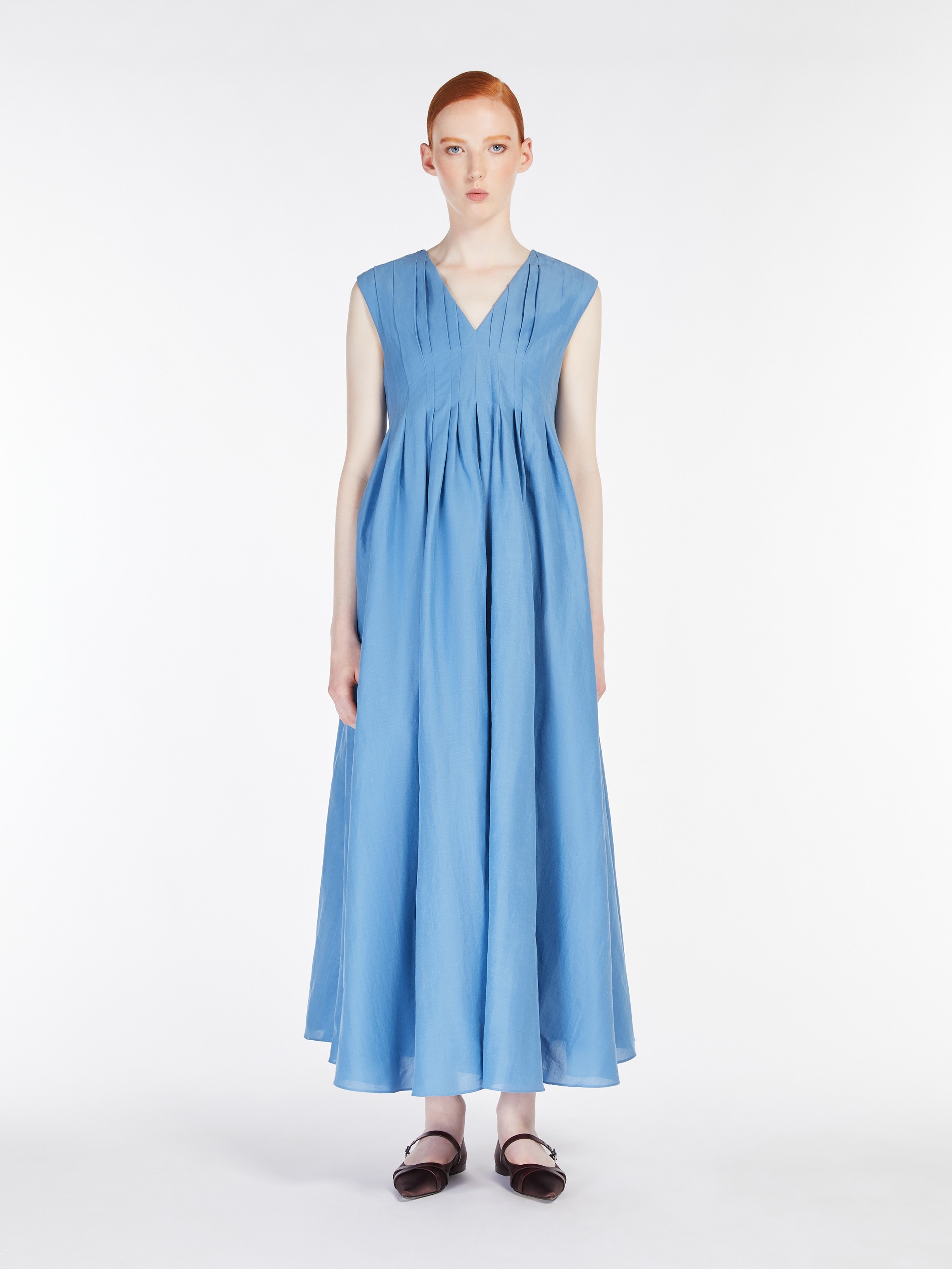 PIEGA Pleated cotton and ramie dress - 3