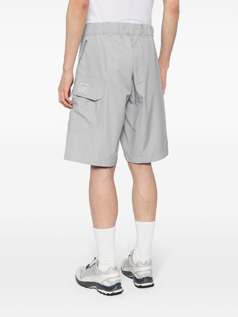 Metropolis Series belted cotton shorts - 4