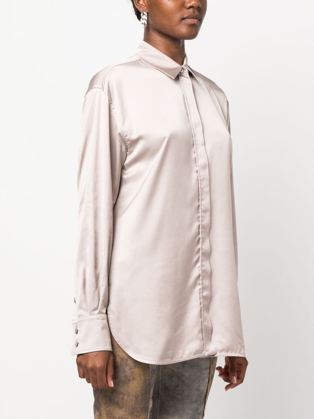 Batilda Boyfriend satin-finish shirt - 3