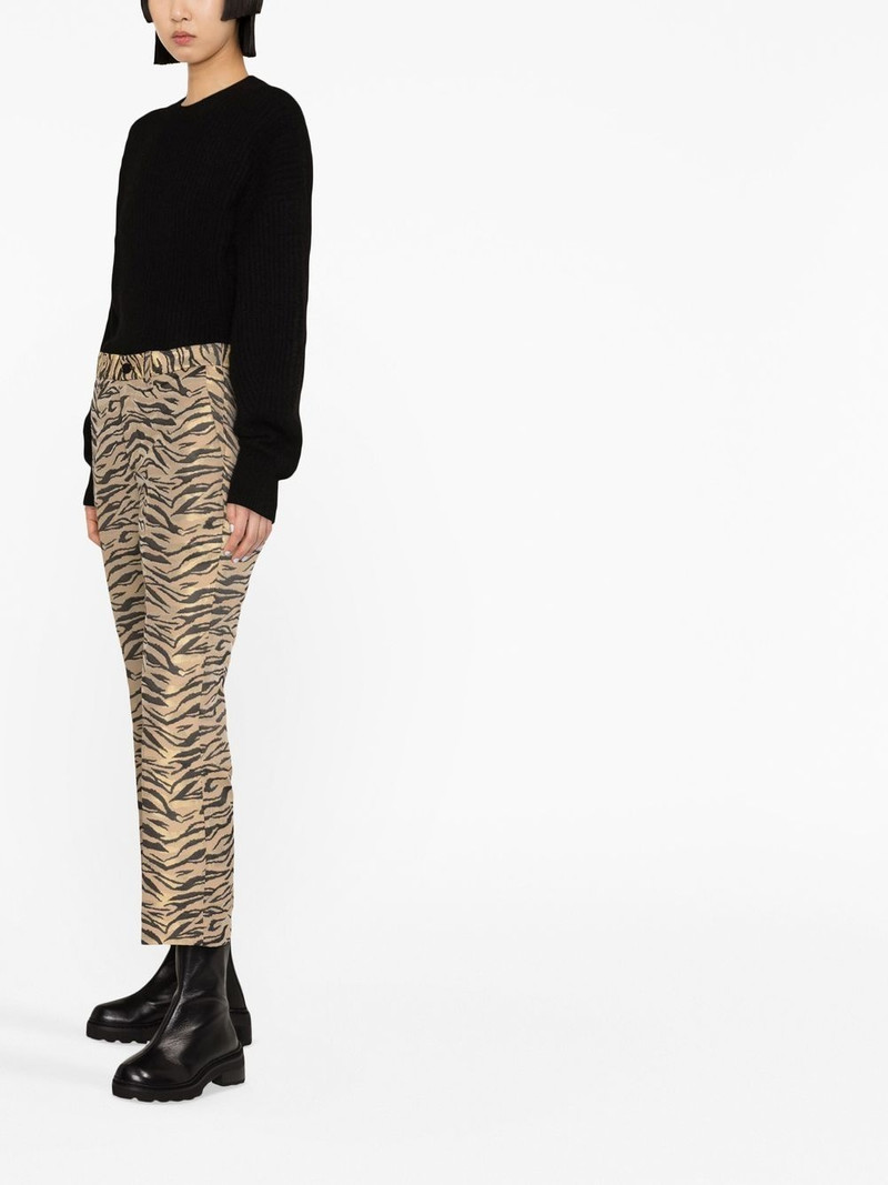 animal-print flared trousers 3