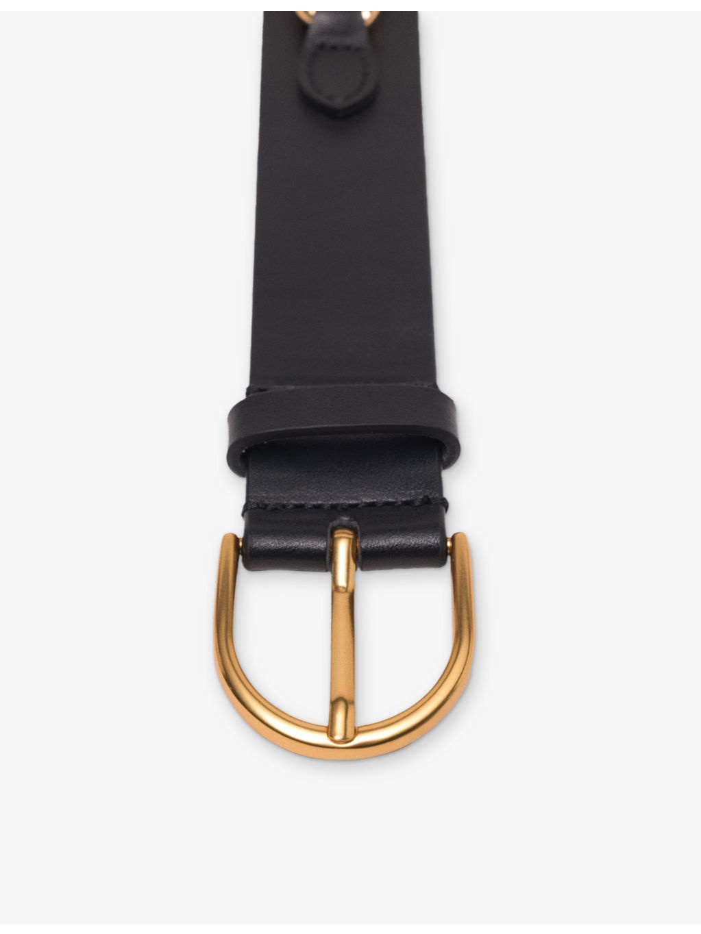 Chain-Embellished Leather Belt - 2