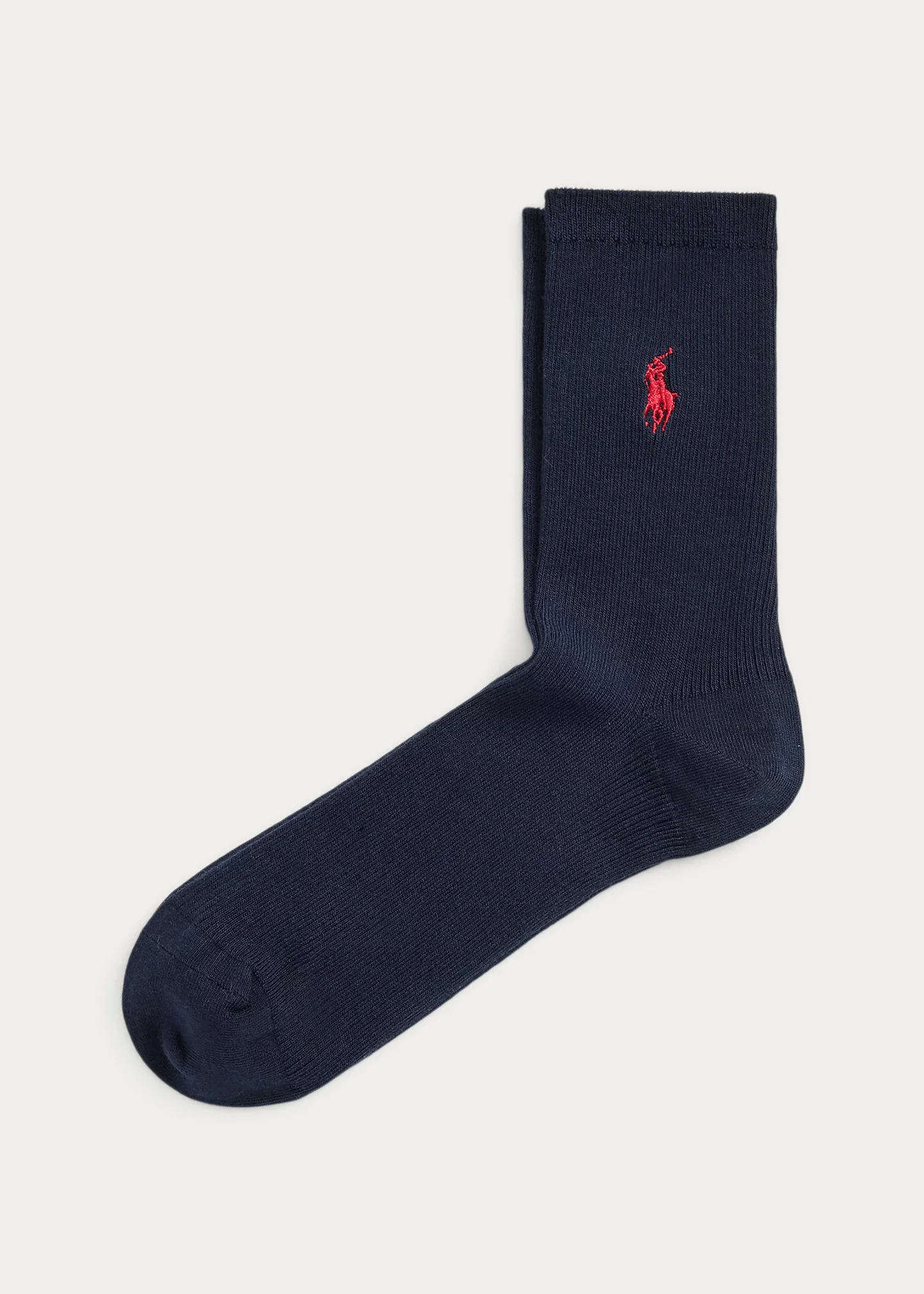 Cotton-Blend Ribbed Crew Socks - 1