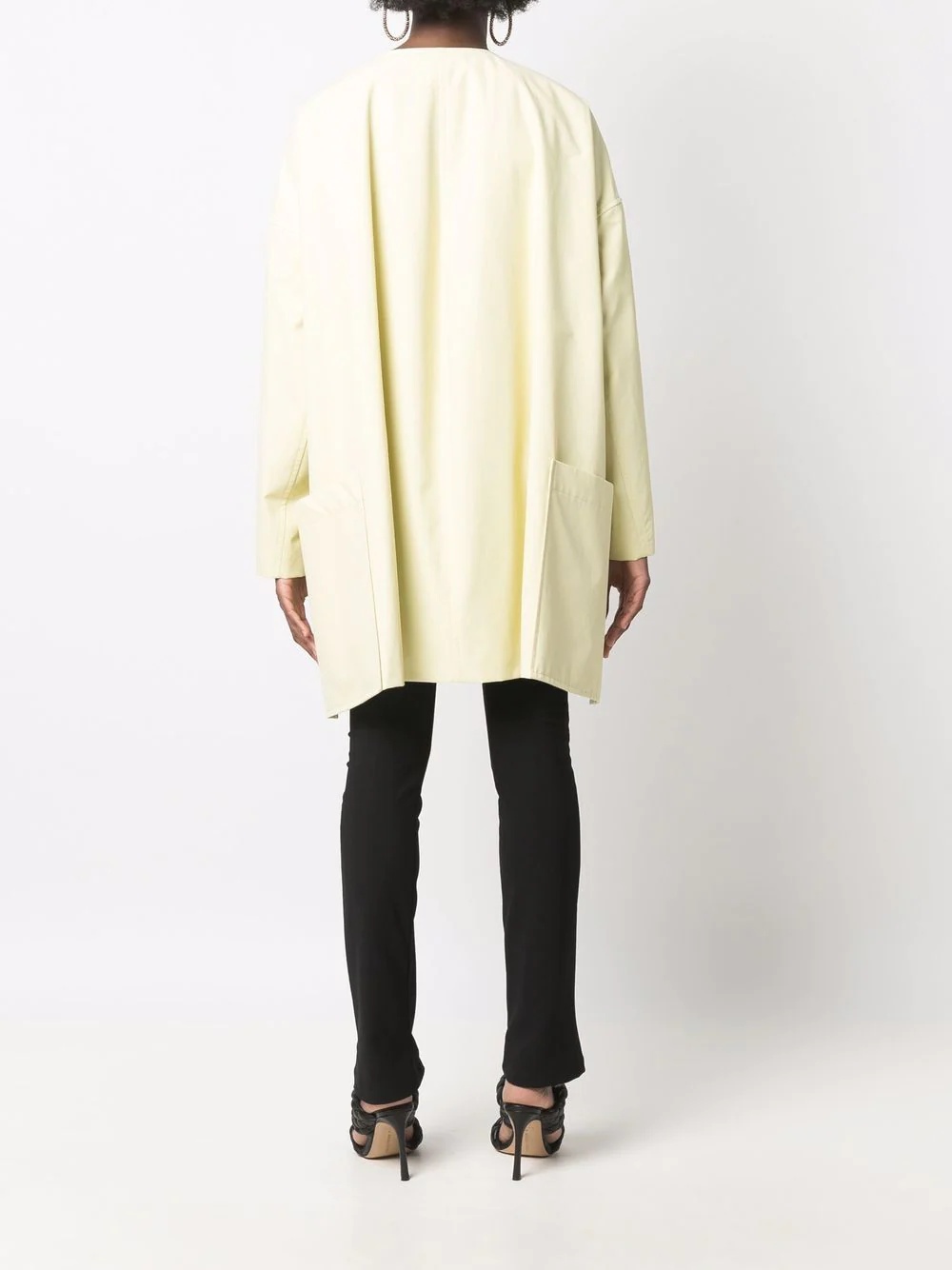 button-fastening single-breasted coat - 4