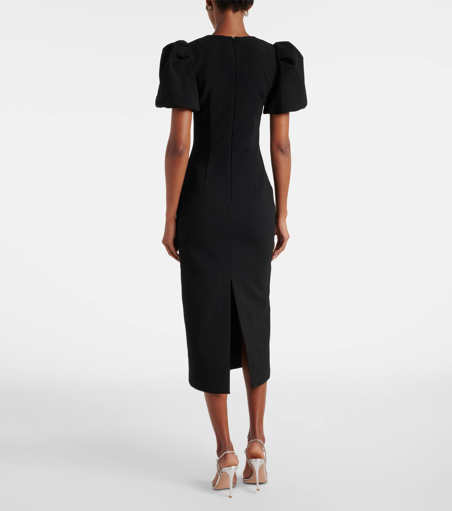 Embellished crêpe cocktail dress - 3