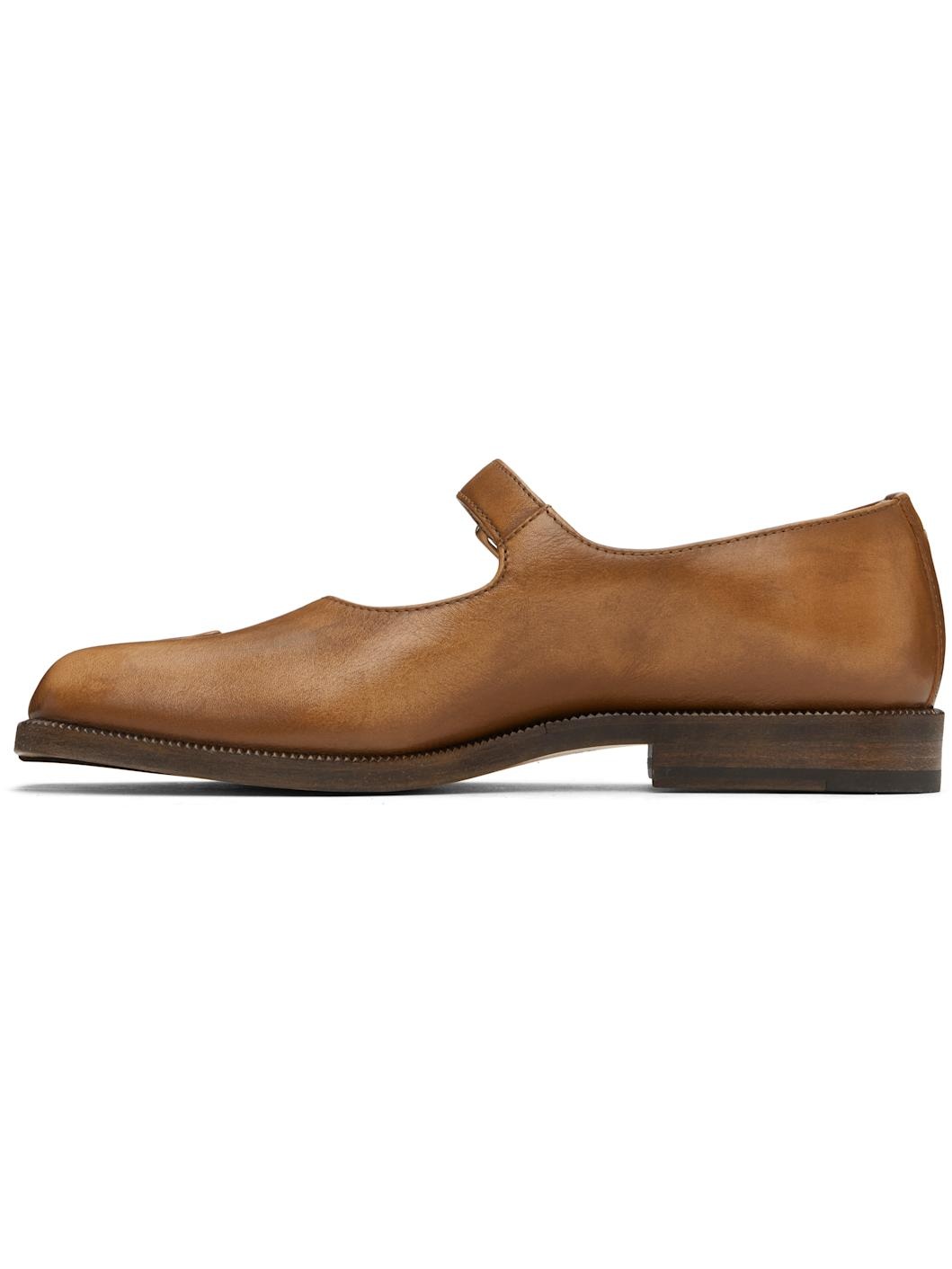 Tan Tabi Mary Jane Loafers - 3