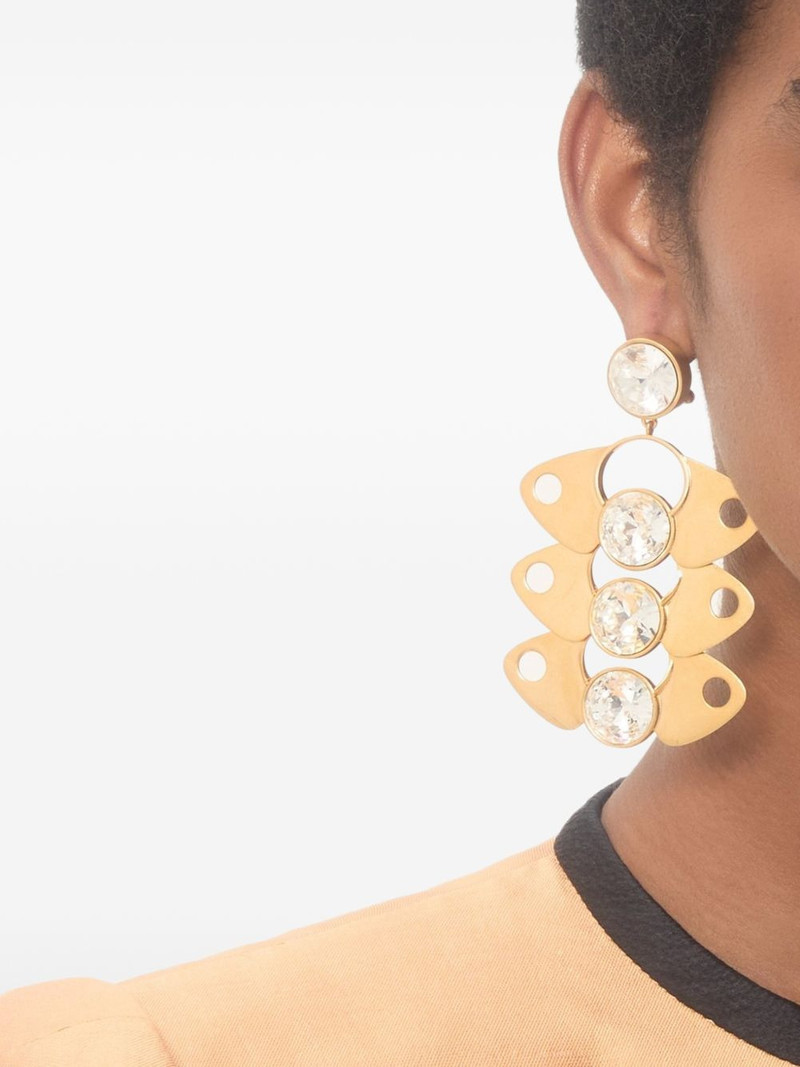 Valentino Pages earrings in metal and crystal outlook