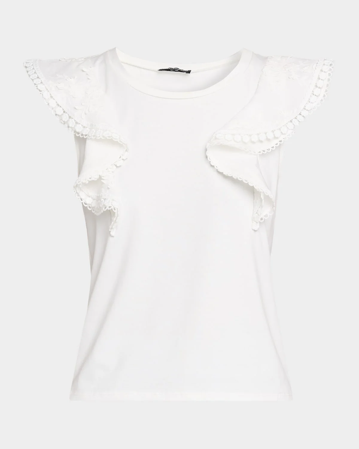 Dana Lace Ruffle Tee - 1