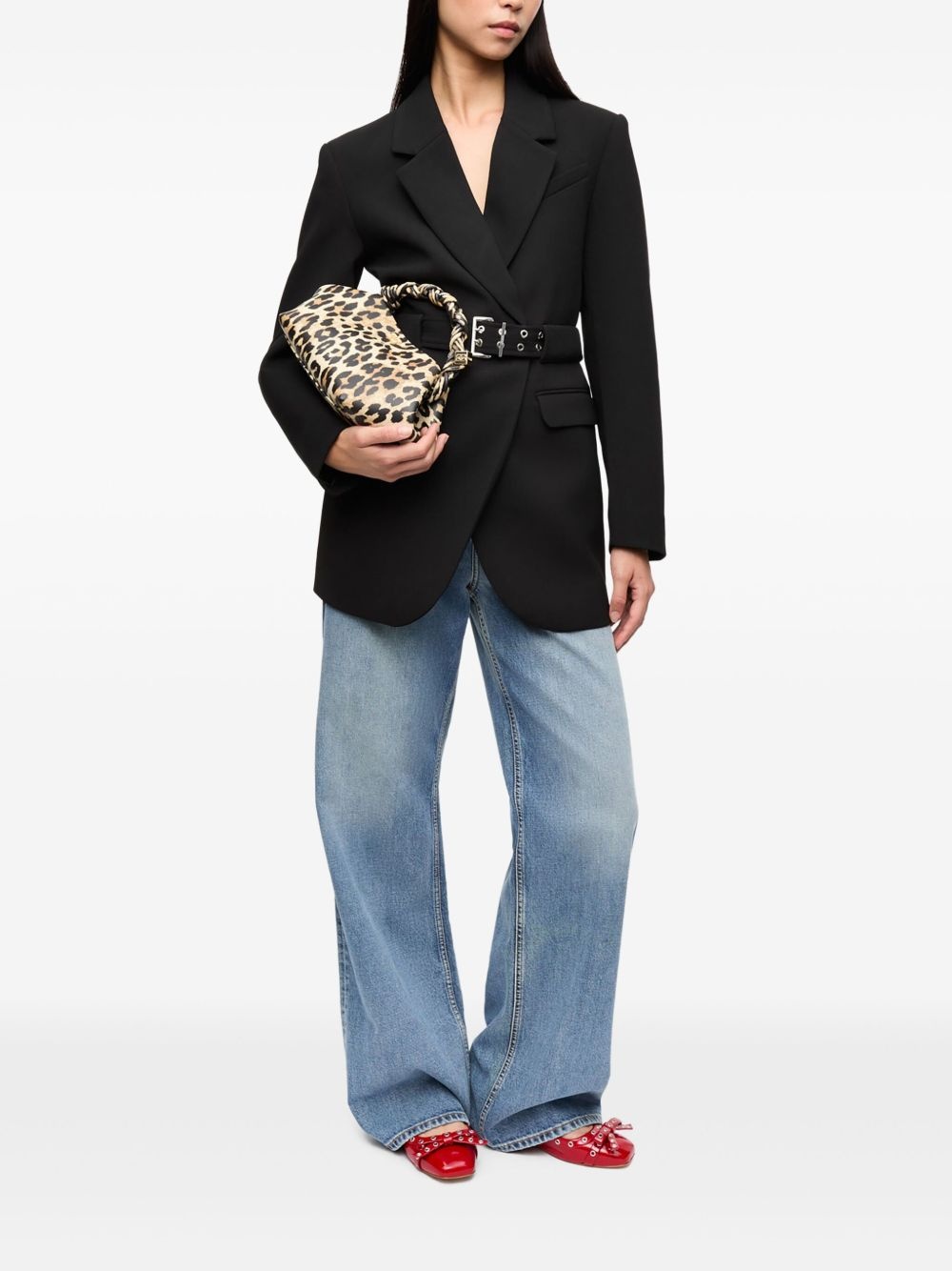 belted blazer - 2