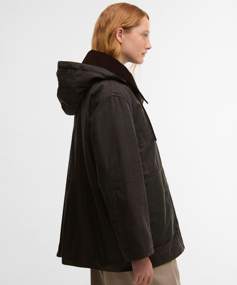 x GANNI Tartan Waxed Duffle Coat 3