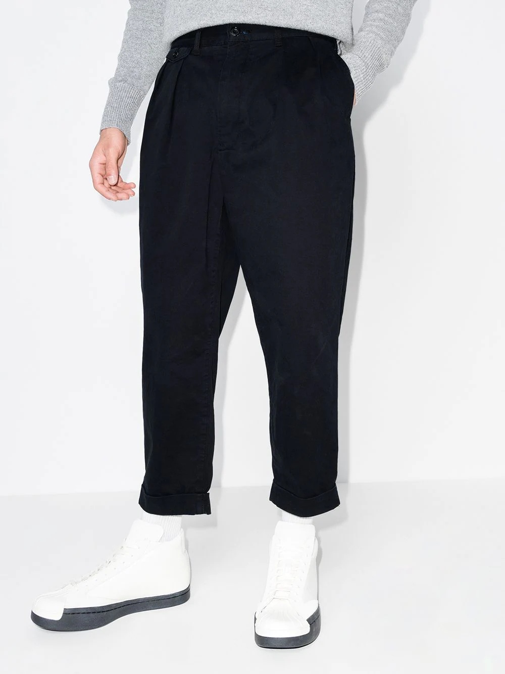 dart-detailing cropped trousers - 2