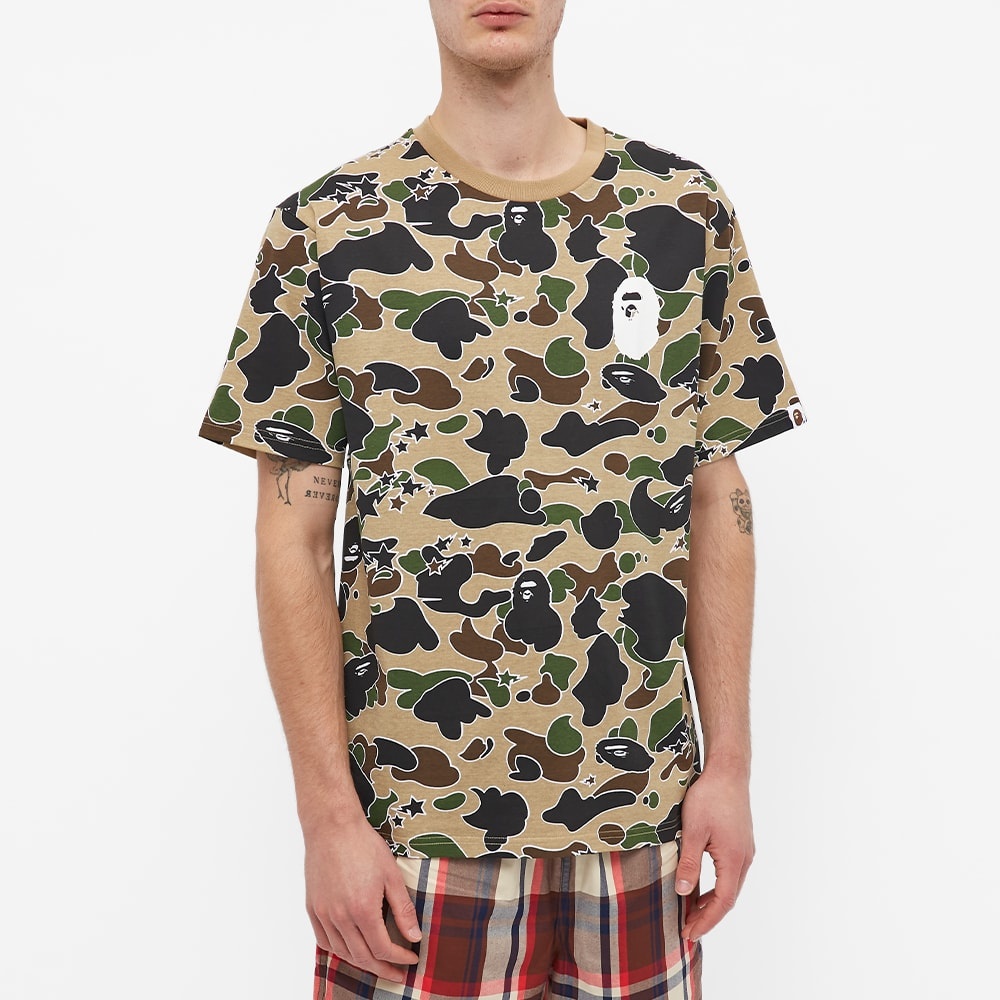 A Bathing Ape STA Camo Ape Head Tee - 3