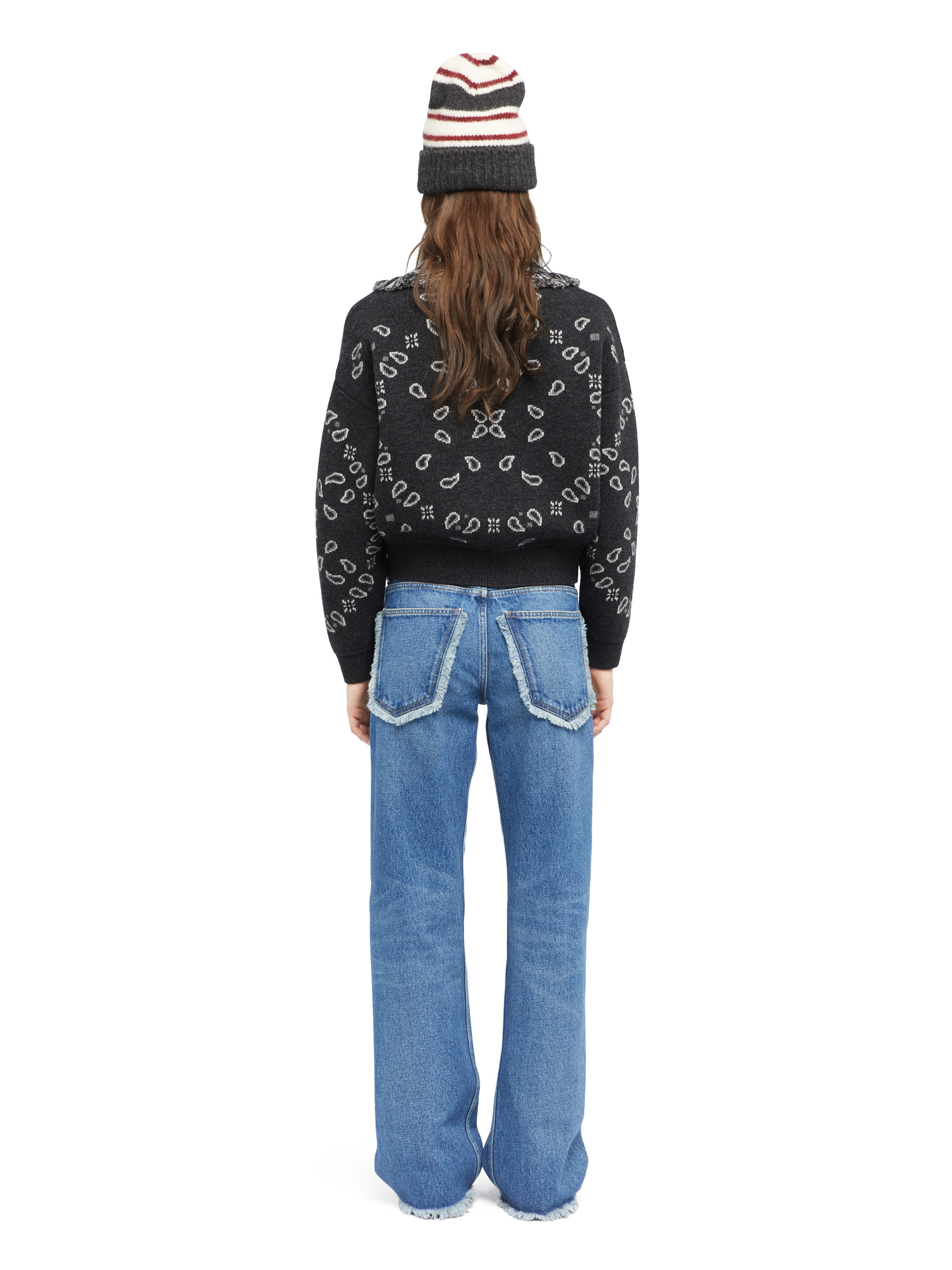 Bandana Jacquard Cardi-Bomber - 6