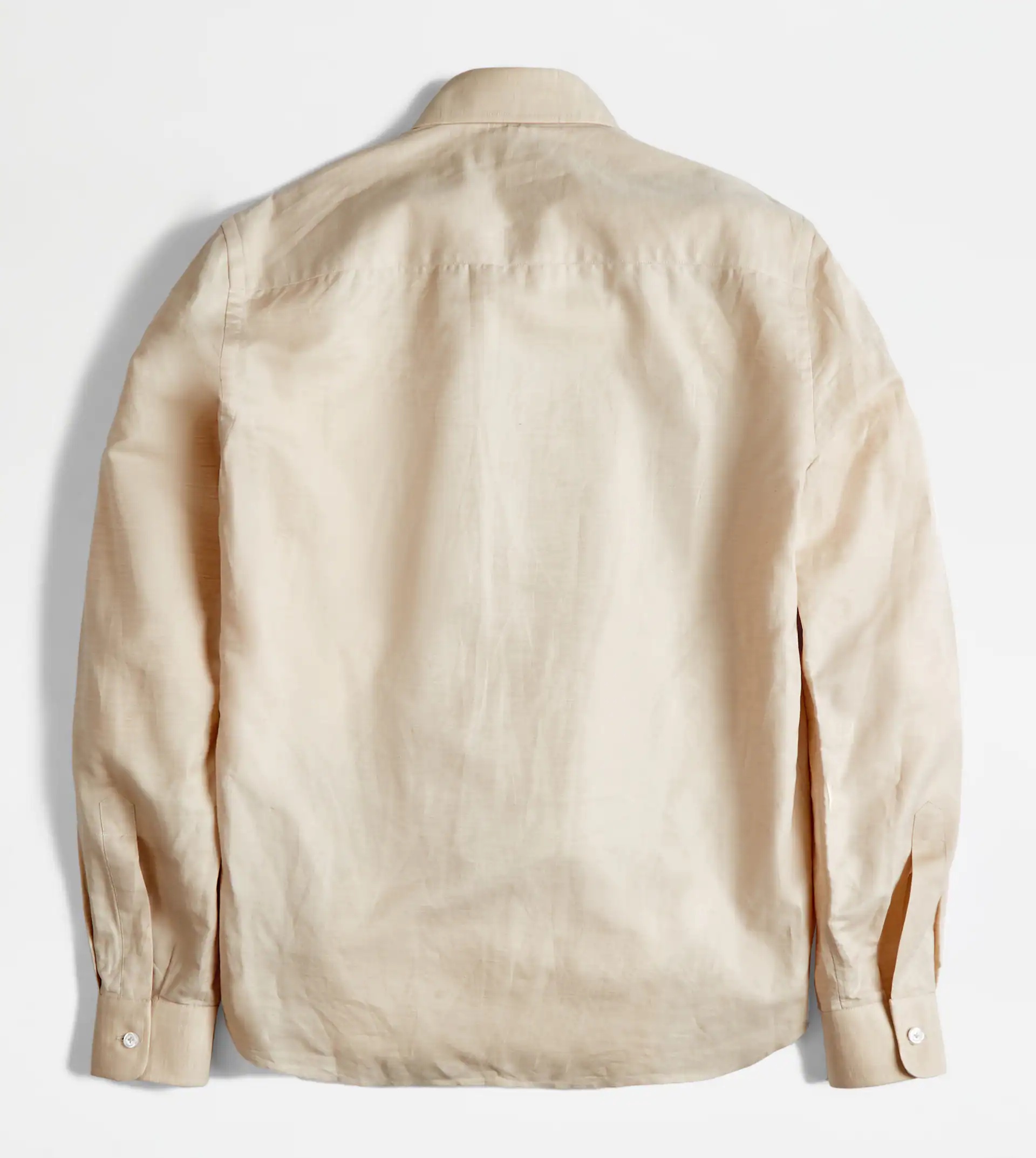 LINEN-BLEND SHIRT - BEIGE - 8