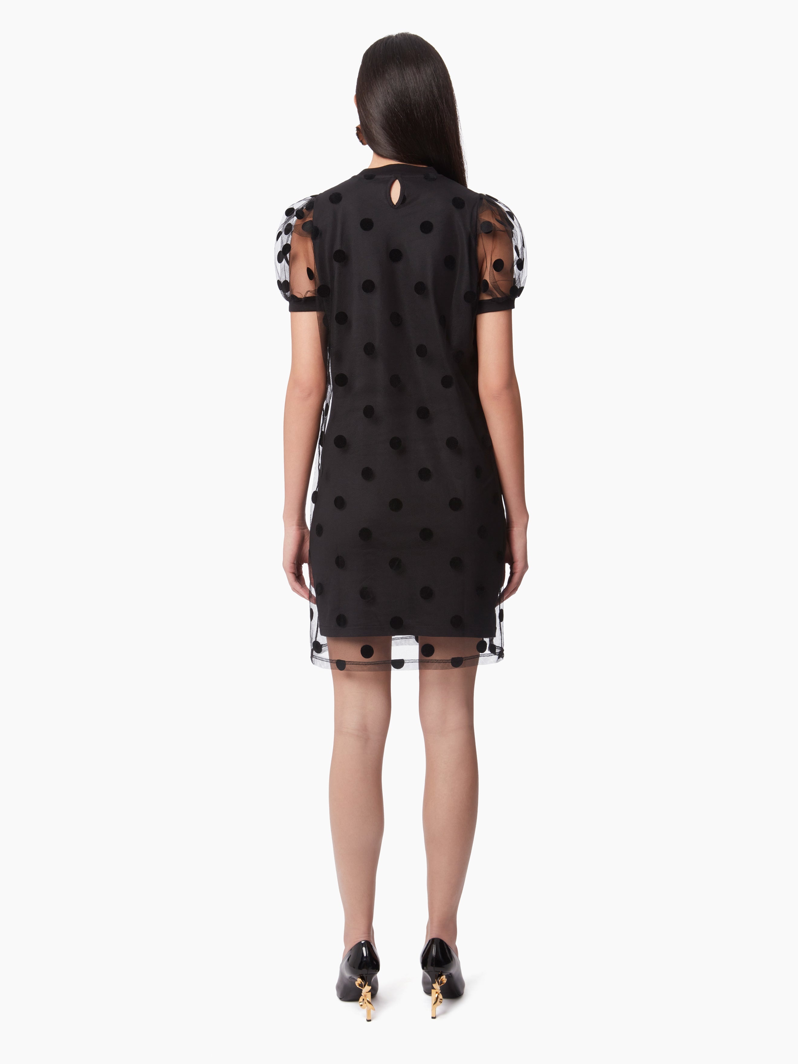 MINI TULLE DRESS WITH POLKA DOTS - 3