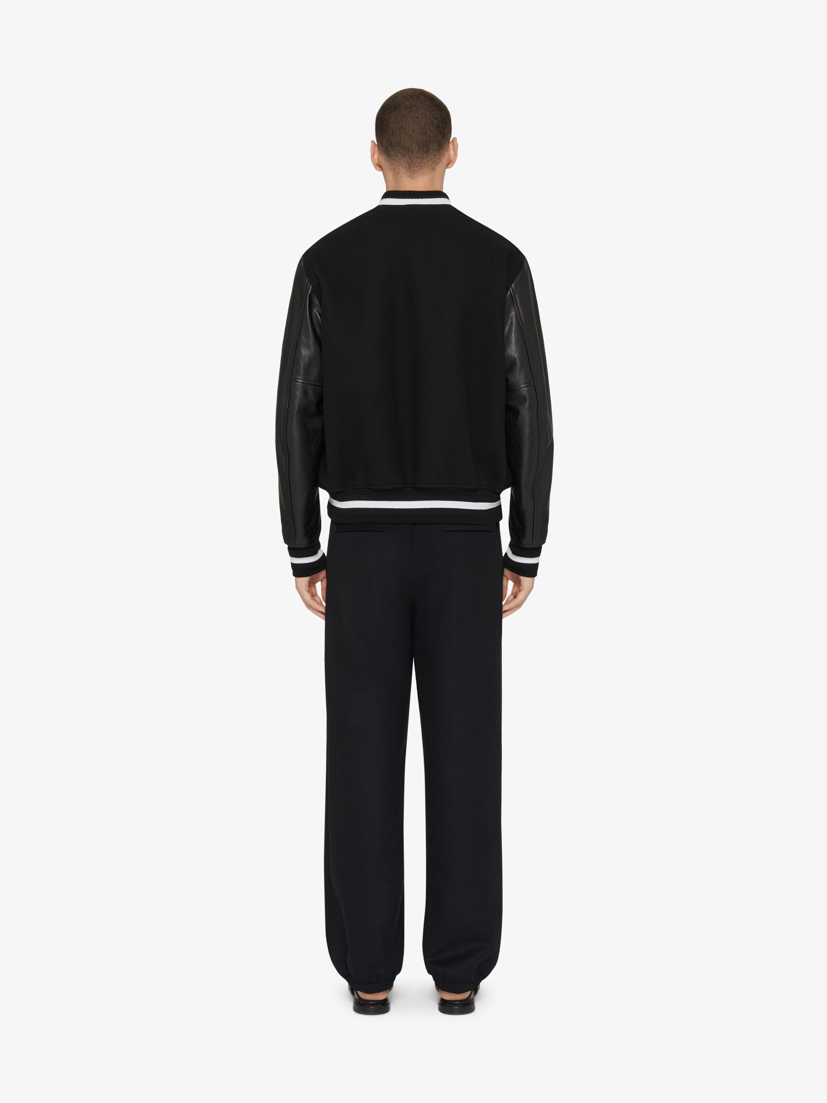 4G VARSITY JACKET IN WOOL AND LEATHER - 4