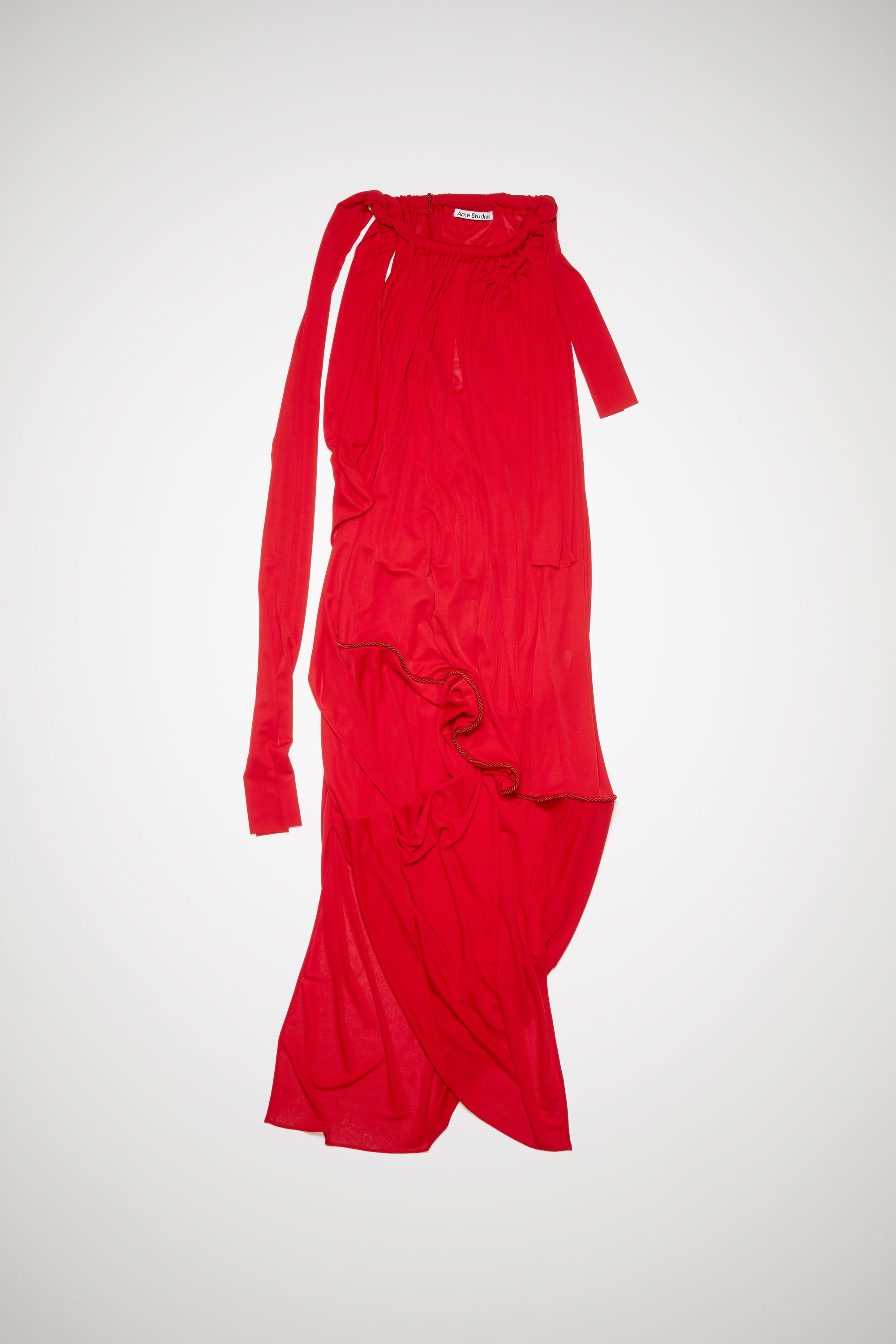 Knotted halterneck dress - Poppy Red - 8