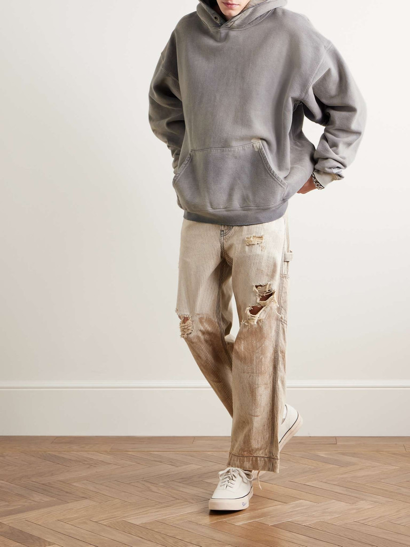 GALLERY DEPT. Ventura Distressed Cotton-Jersey Hoodie outlook