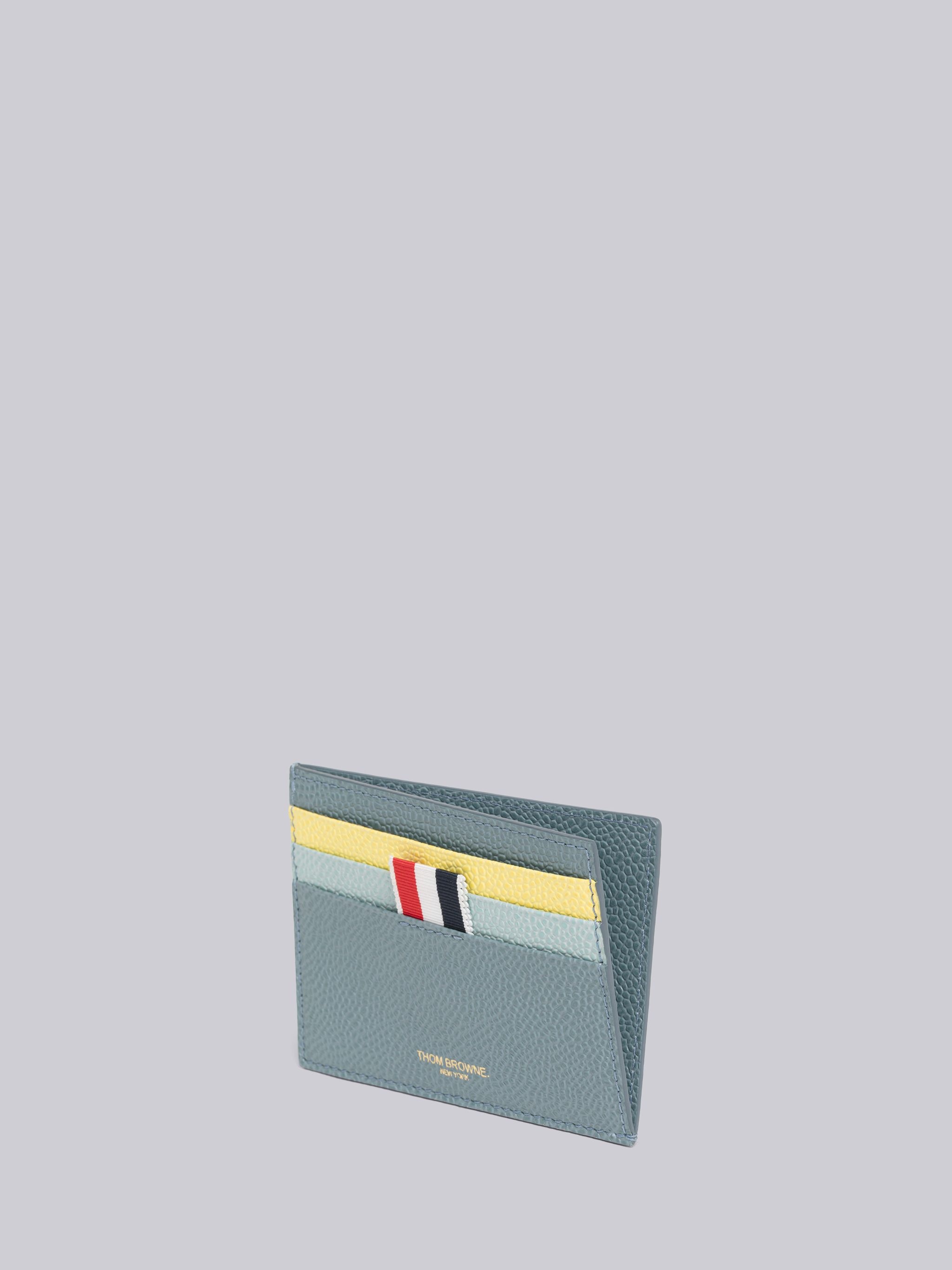 Fun-Mix Pebble Grain Leather Single Card Holder - 3