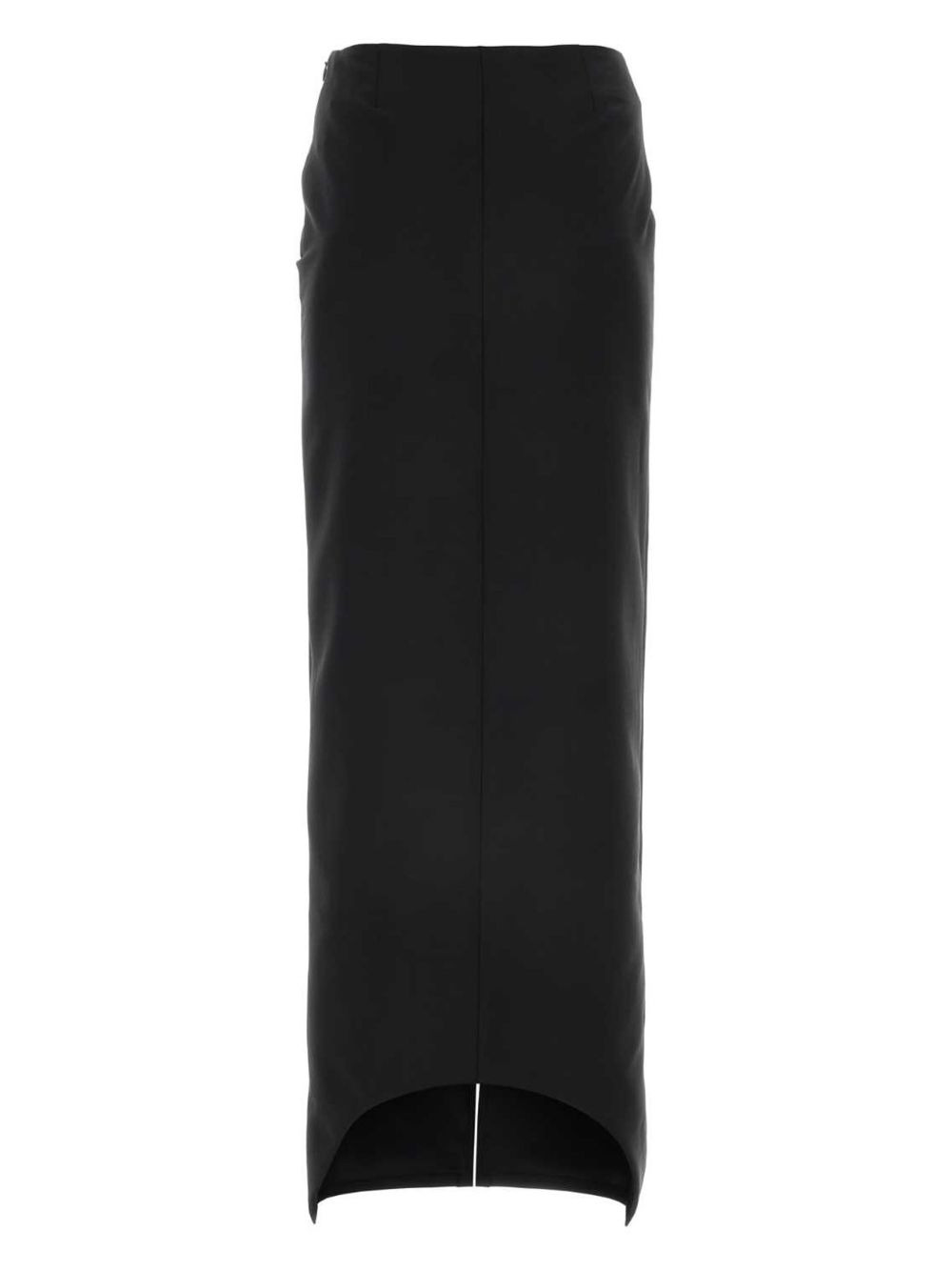 front-slit wool-blend maxi skirt - 2