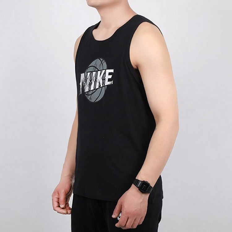 Nike Basketball Printing Pattern Sleeveless Vest Black CD1293-010 - 5