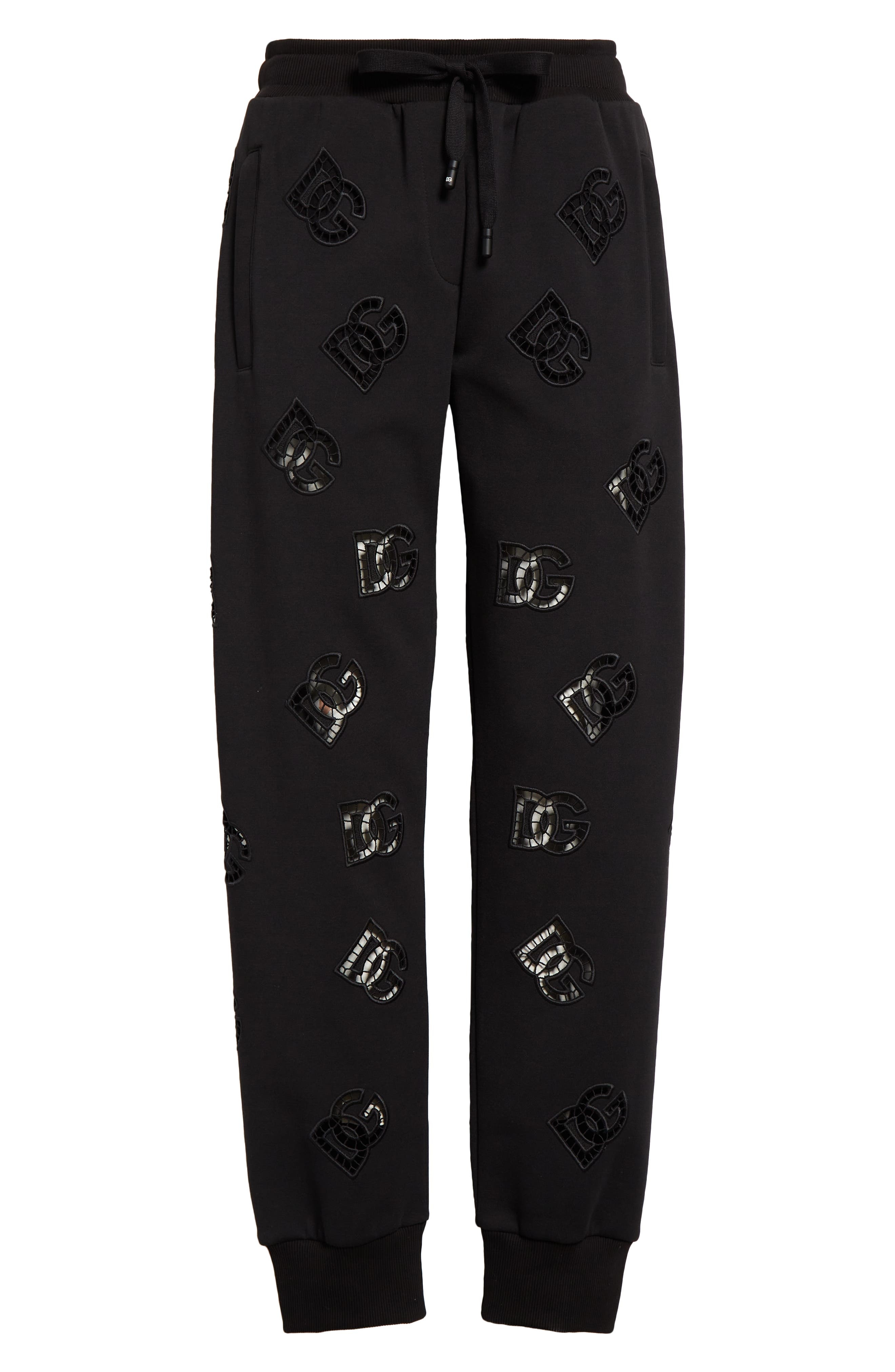 Eyelet Logo Cotton Blend Joggers - 6
