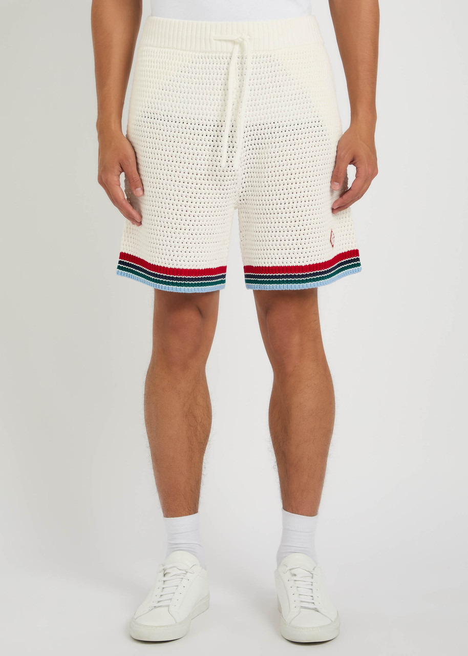 Casablanca Sporty Crochet Cotton Shorts - 2