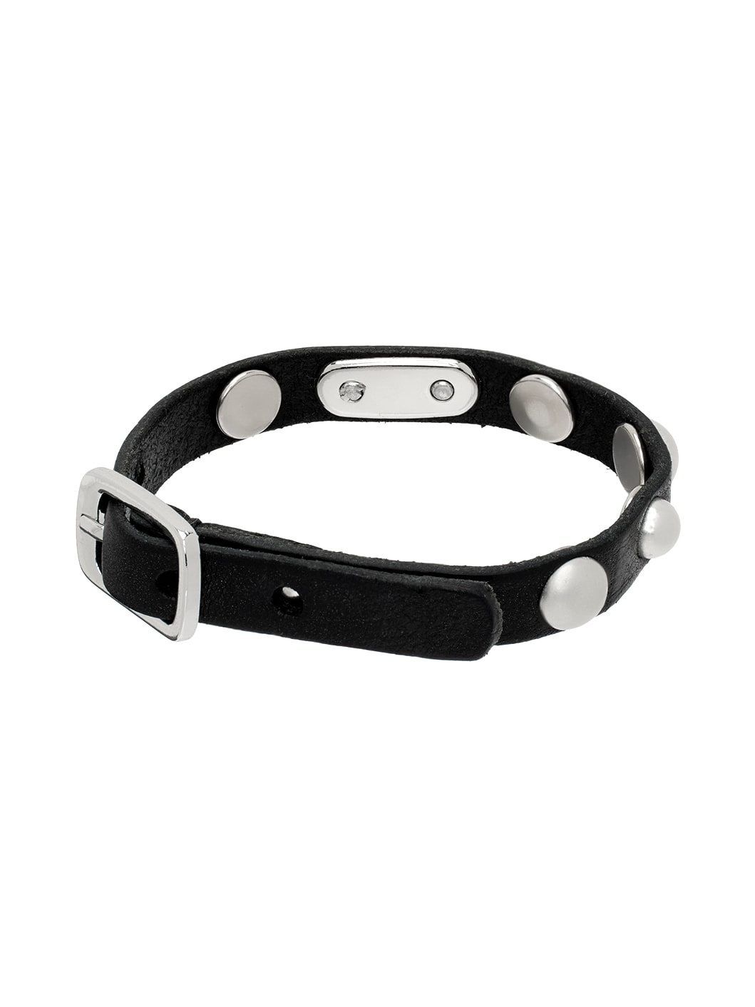 Black Superslim Leather Bracelet - 2