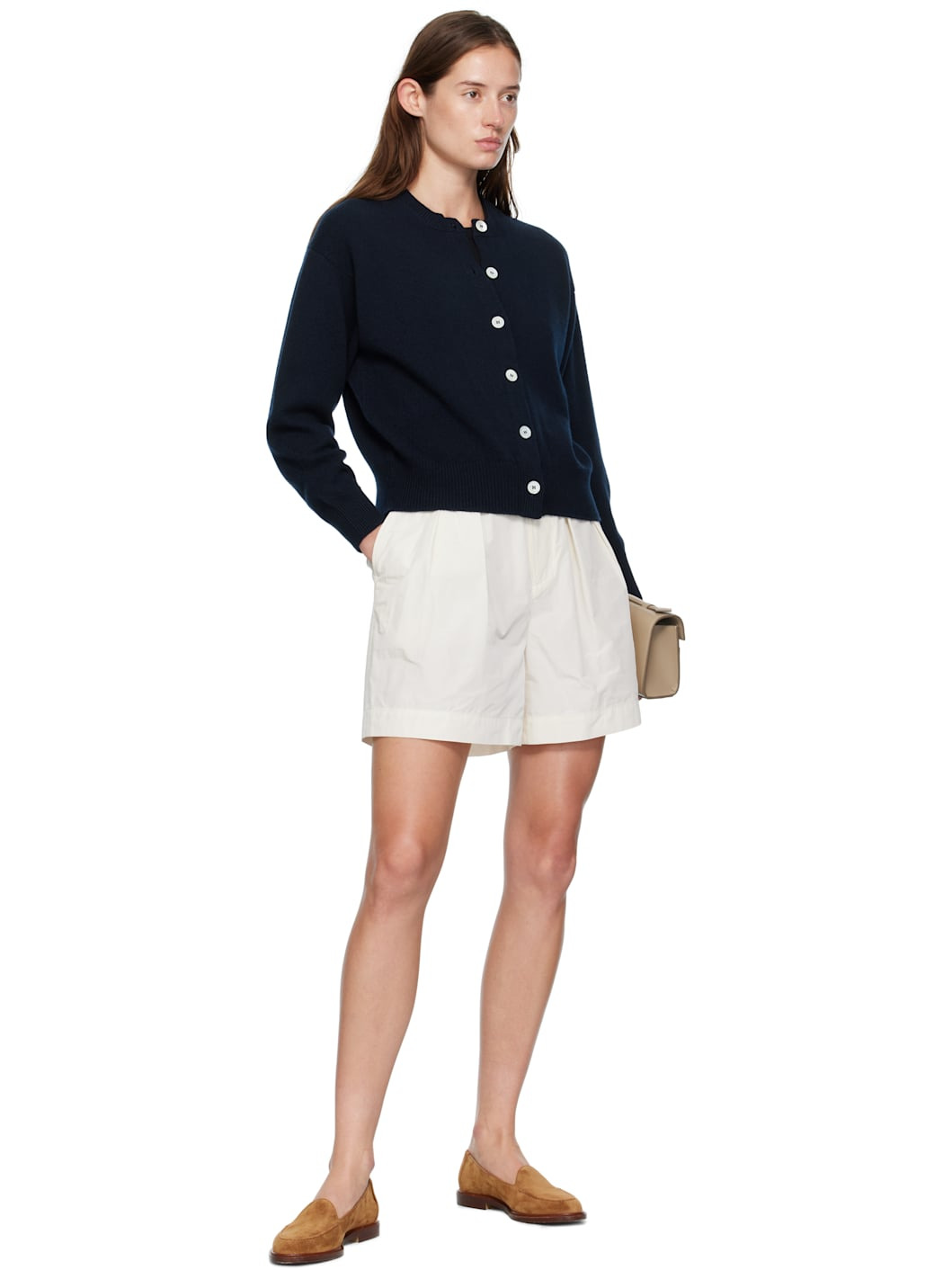 Navy Ada Crewneck Cardigan - 4