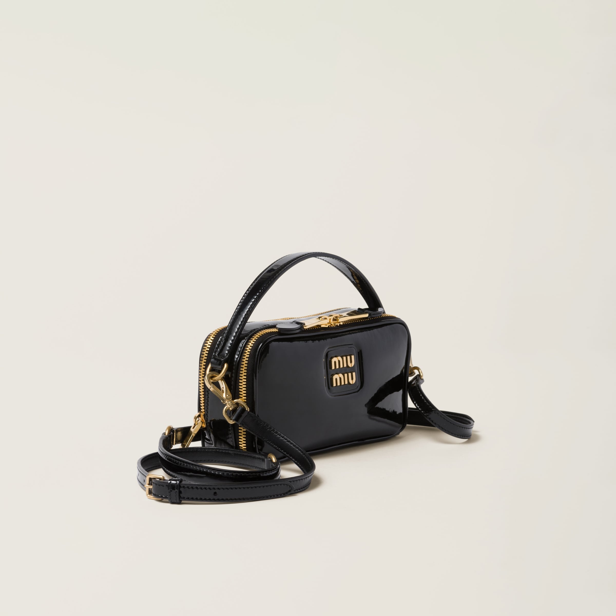 Leather and patent leather shoulder bag - 3