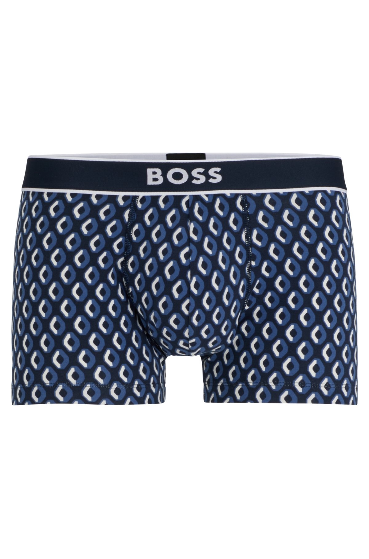 STRETCH-COTTON REGULAR-RISE TRUNKS WITH SEASONAL PRINT - 1