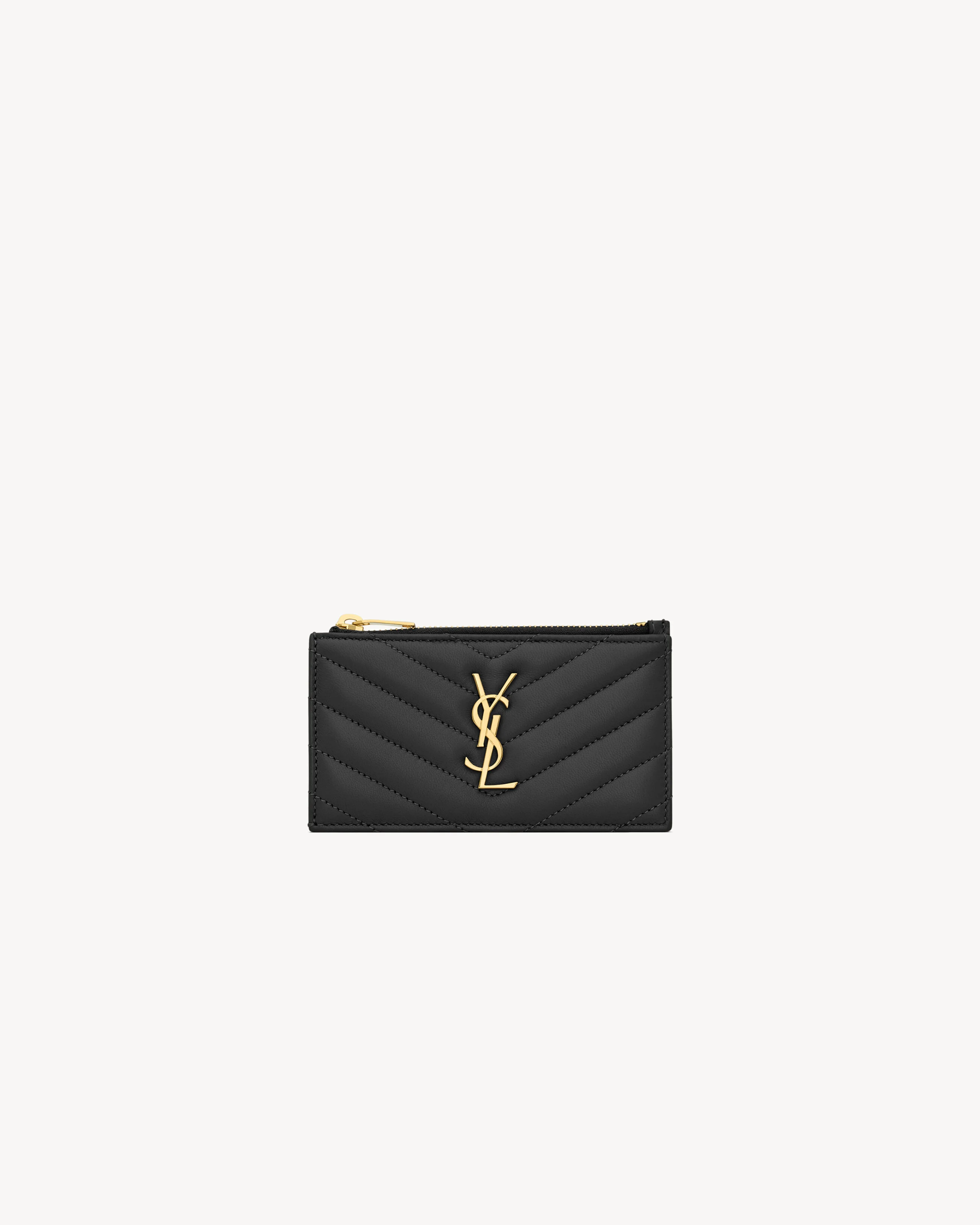 CASSANDRE MATELASSÉ FRAGMENTS CARD CASE IN LAMBSKIN - 1