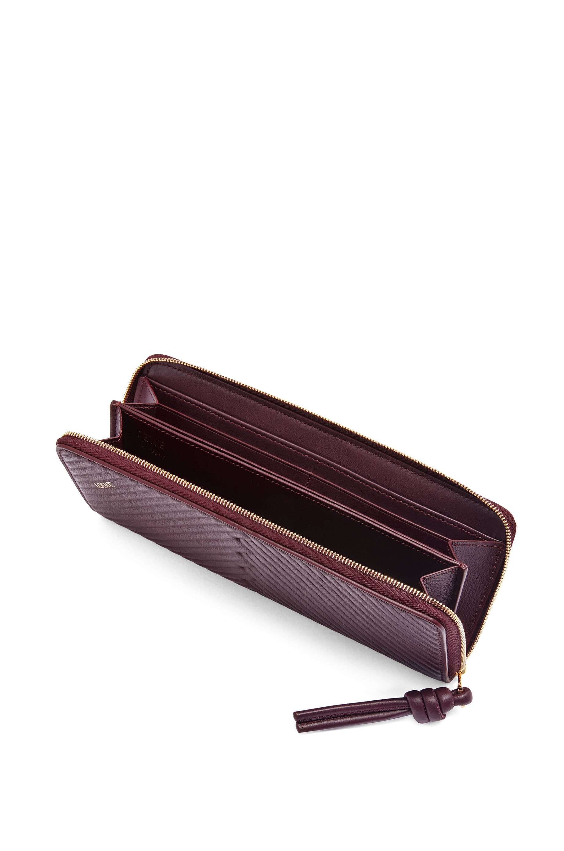 Knot zip around wallet in shiny nappa calfskin - 2