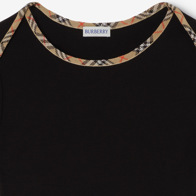 Burberry Check Trim Stretch Cotton T-shirt outlook