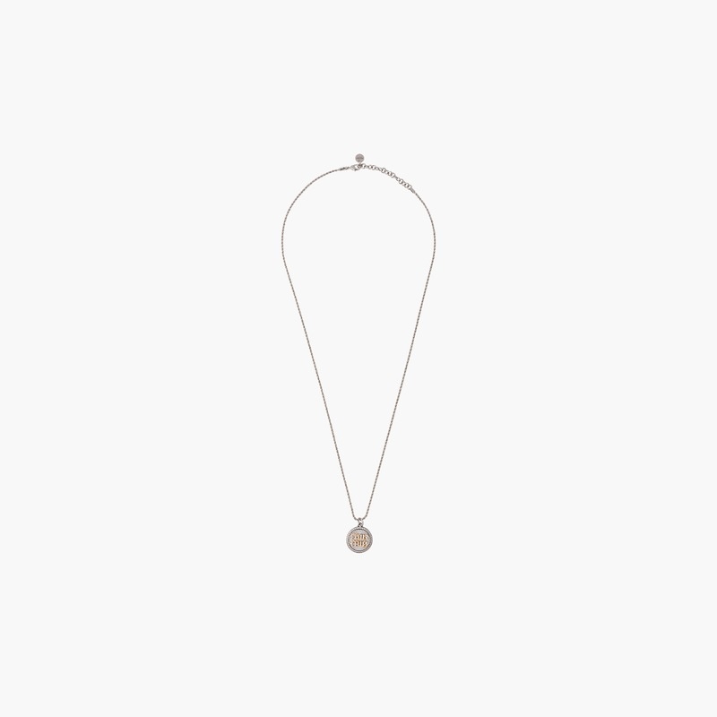 Miu Pavé metal pendant necklace - 2