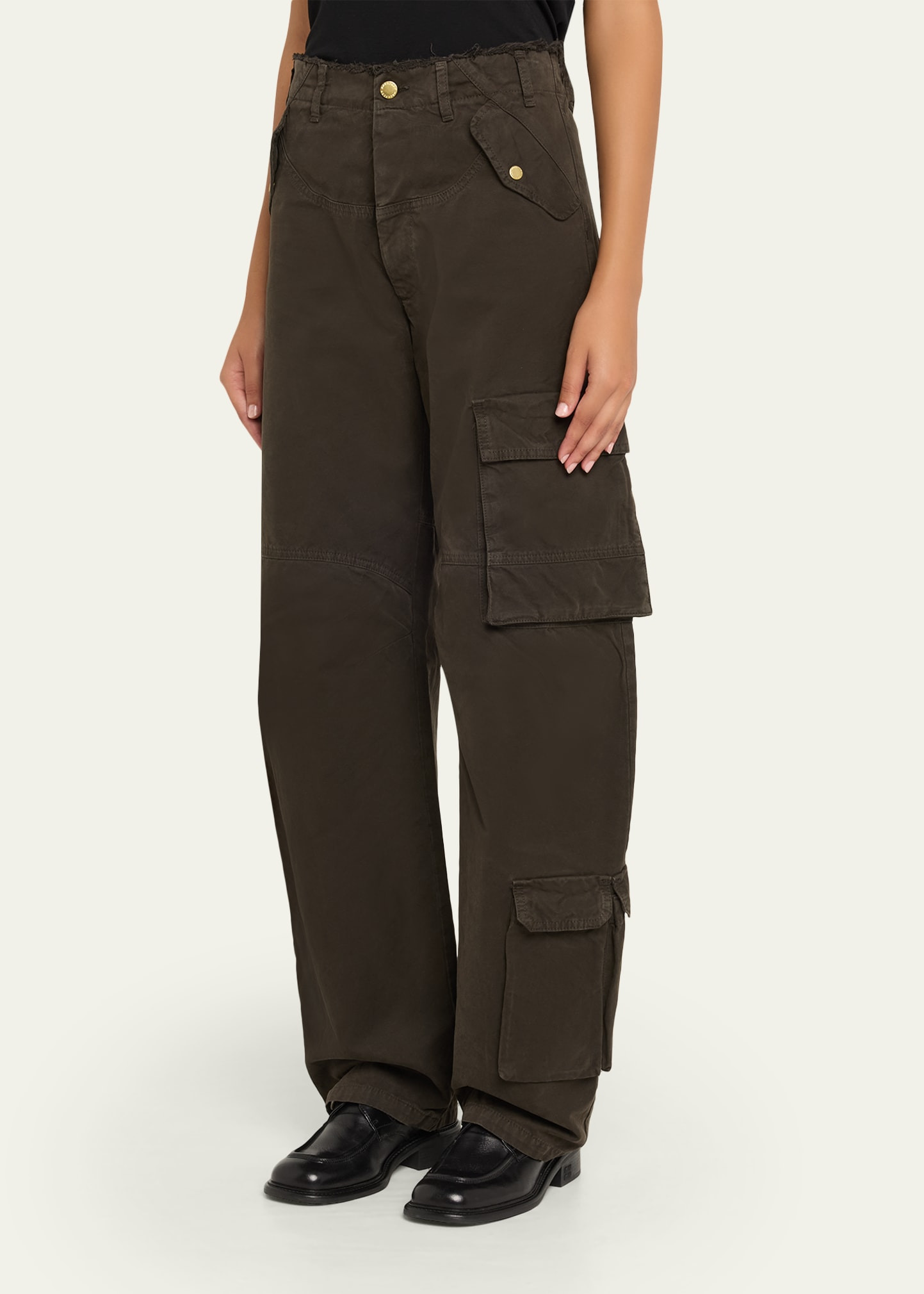 Rosalind Wide-Leg Baggy Cargo Jeans - 4