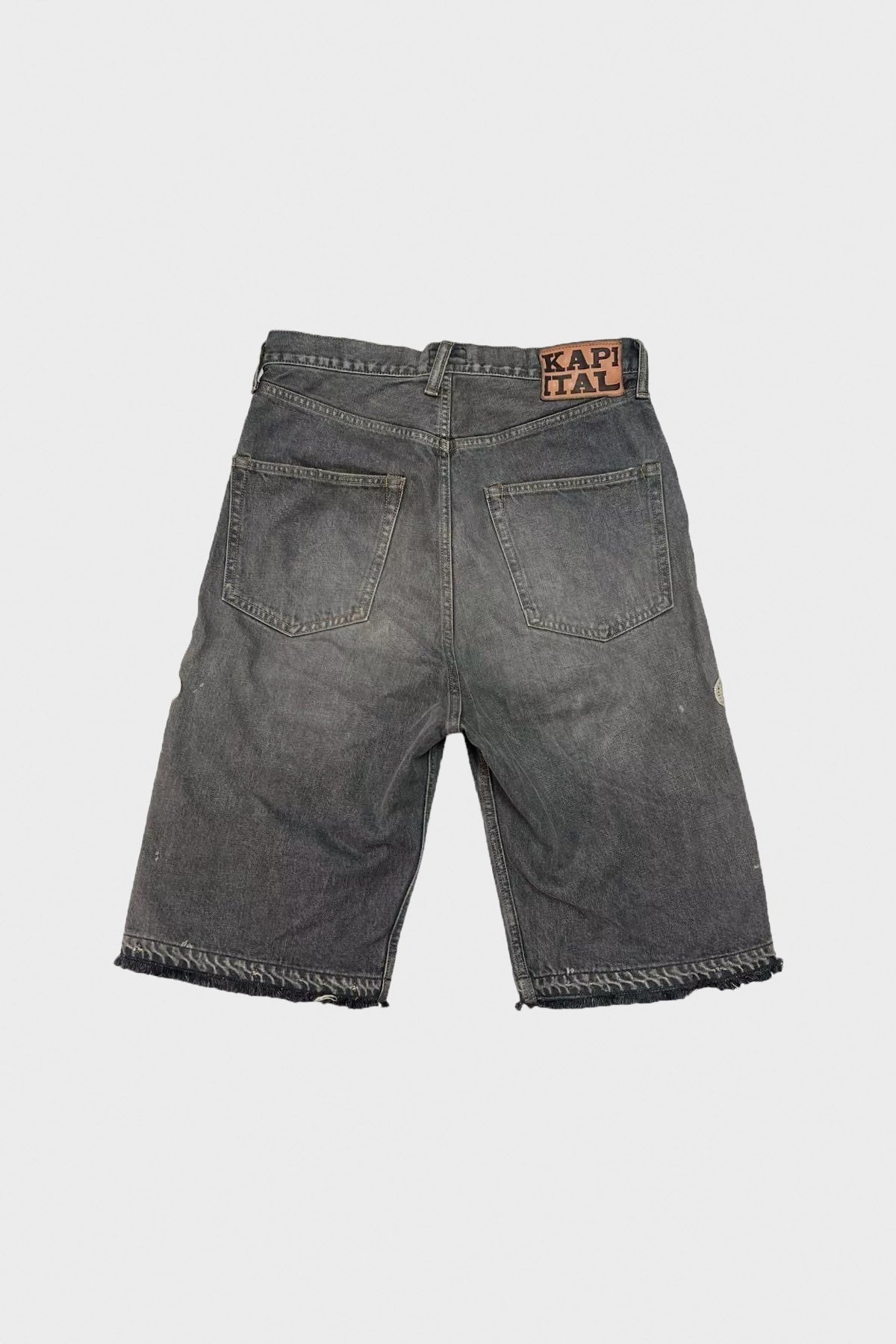 Kapital 14oz Denim 5P Shorts (BONE) - Black | REVERSIBLE