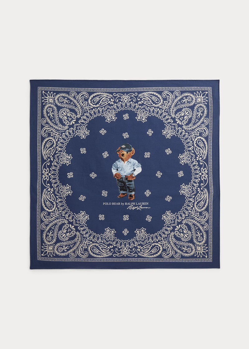 Polo Bear Paisley Cotton Bandanna 1