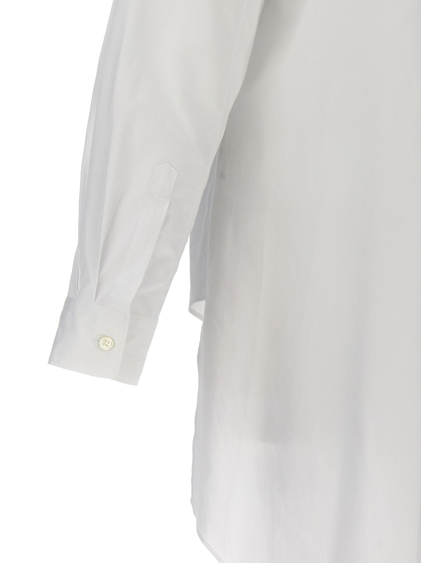 Asymmetric Hem Shirt Shirt, Blouse White - 4