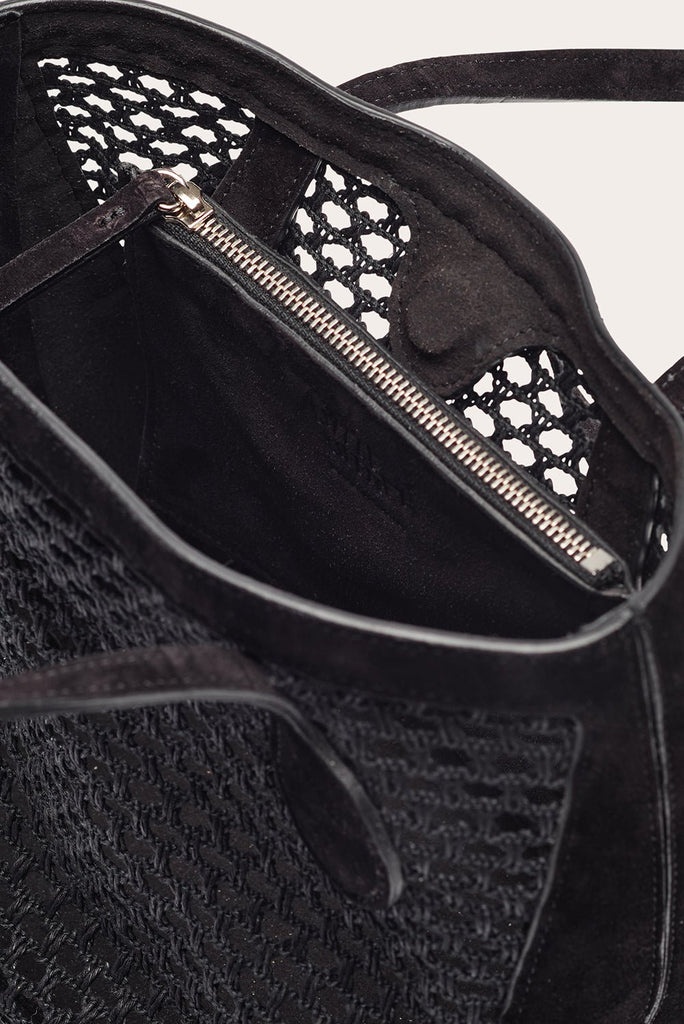 SPROUT TOTE MINI BLACK CROCHET - 5
