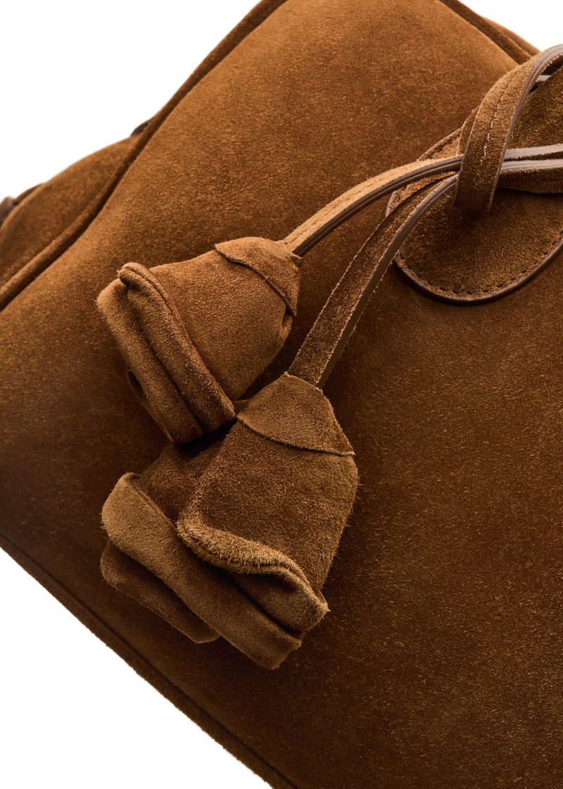 Brigitte in camel suede with flower charm 4